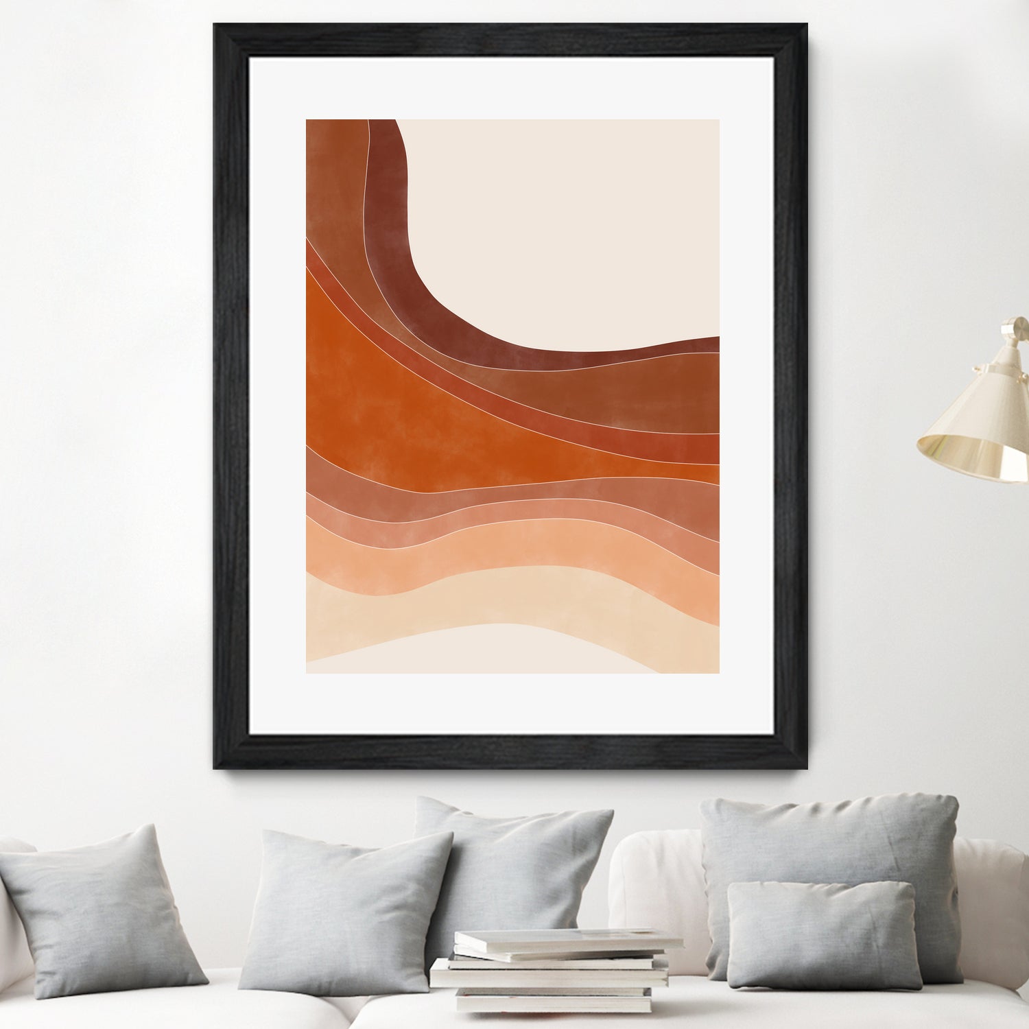 Layered Bands In Earthy Tones by Elena Ristova on GIANT ART - abstract abstract
