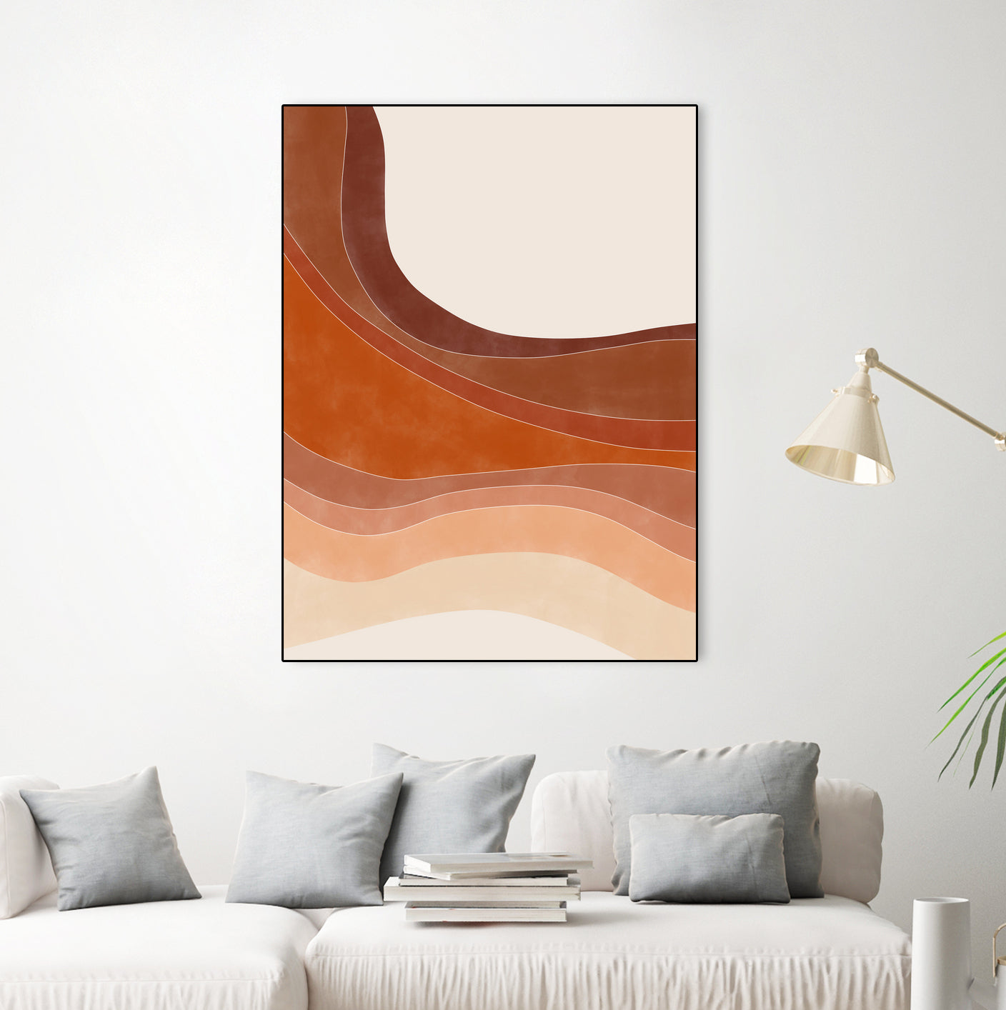 Layered Bands In Earthy Tones by Elena Ristova on GIANT ART - abstract abstract