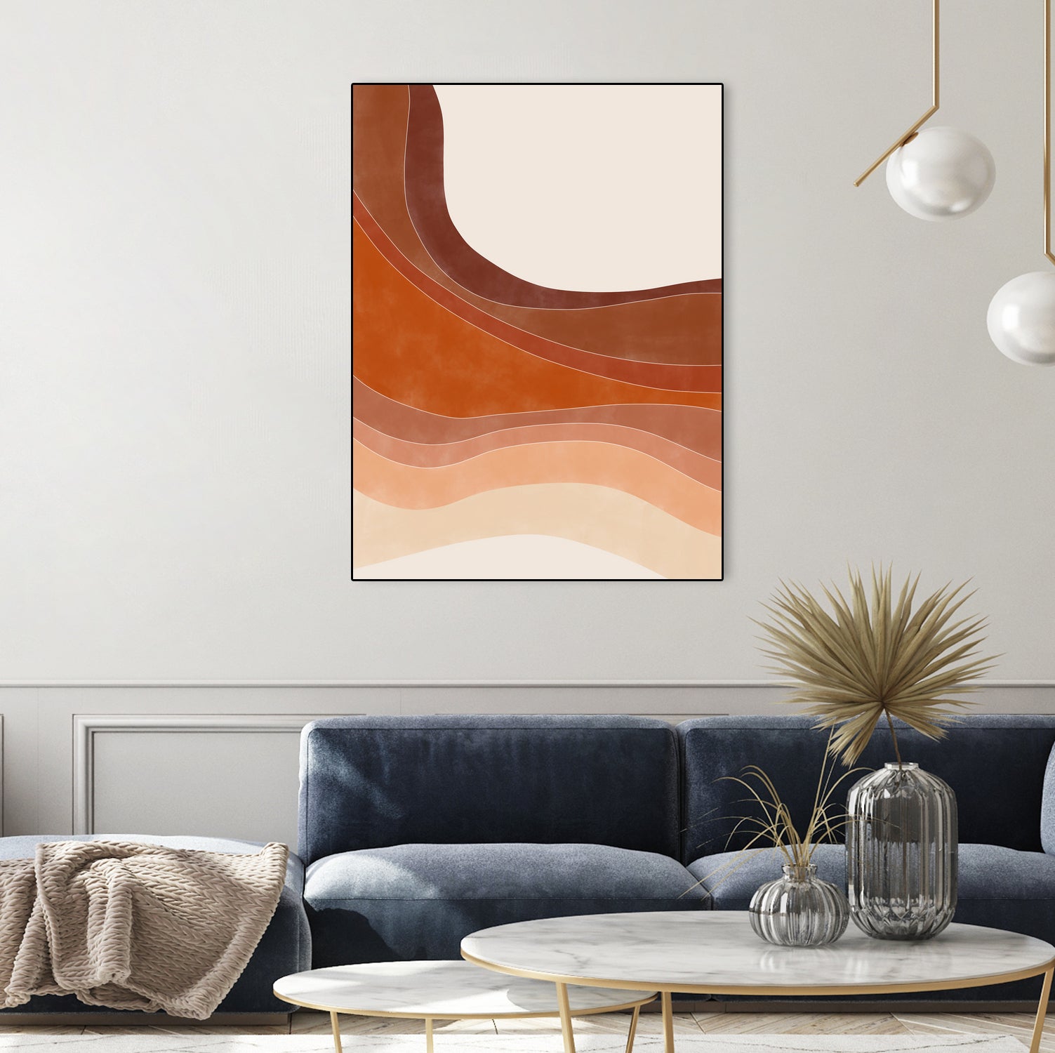 Layered Bands In Earthy Tones by Elena Ristova on GIANT ART - abstract abstract