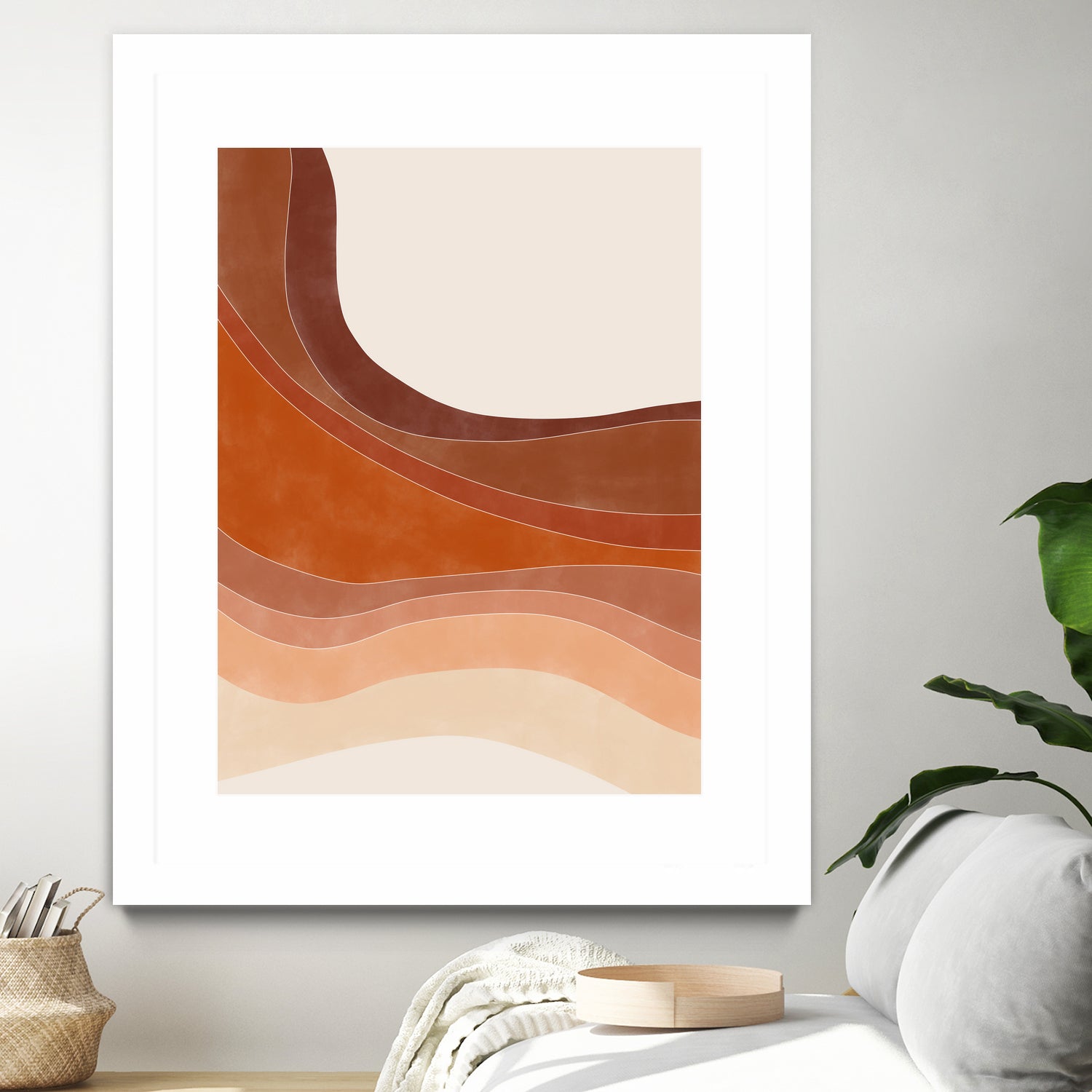 Layered Bands In Earthy Tones by Elena Ristova on GIANT ART - abstract abstract