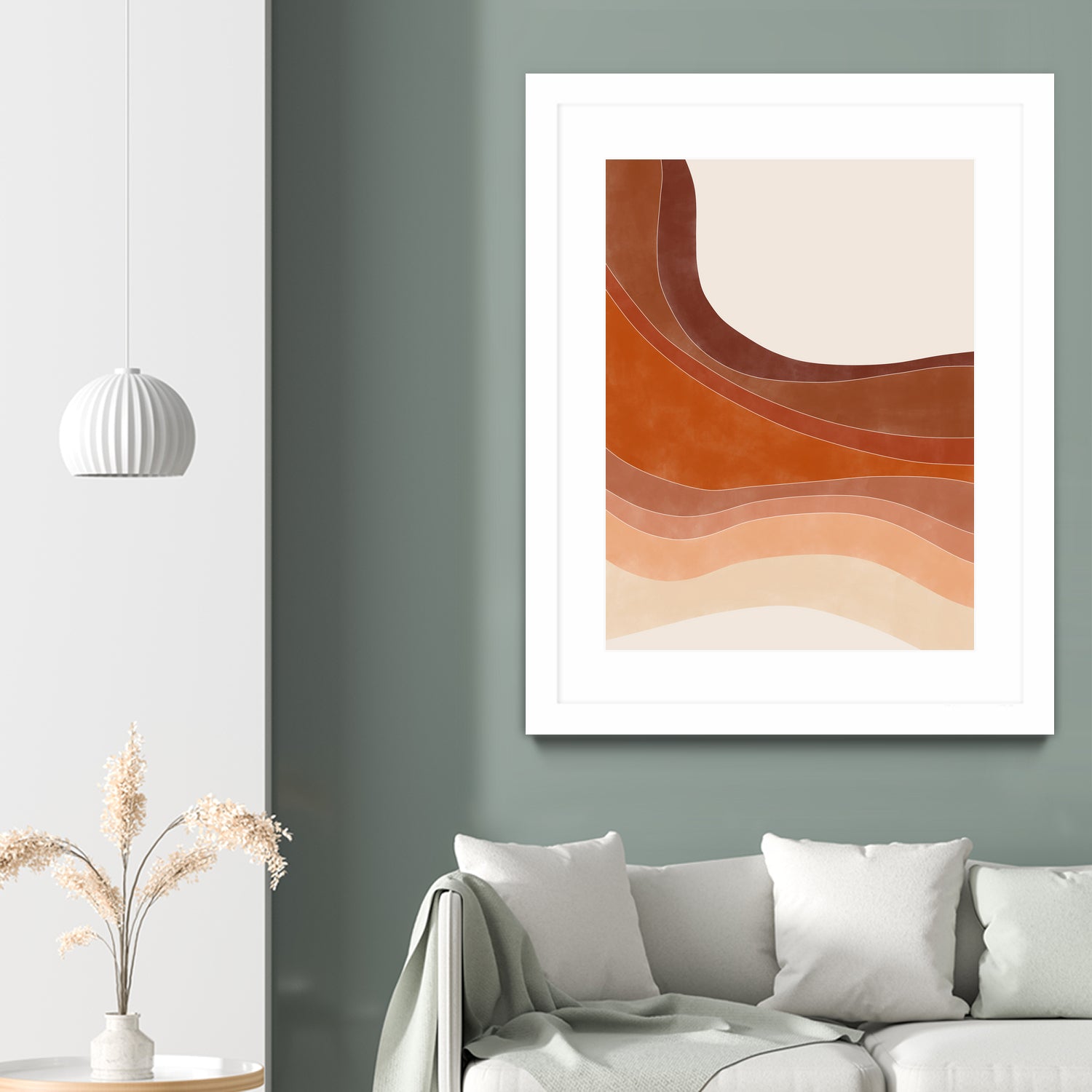 Layered Bands In Earthy Tones by Elena Ristova on GIANT ART - abstract abstract