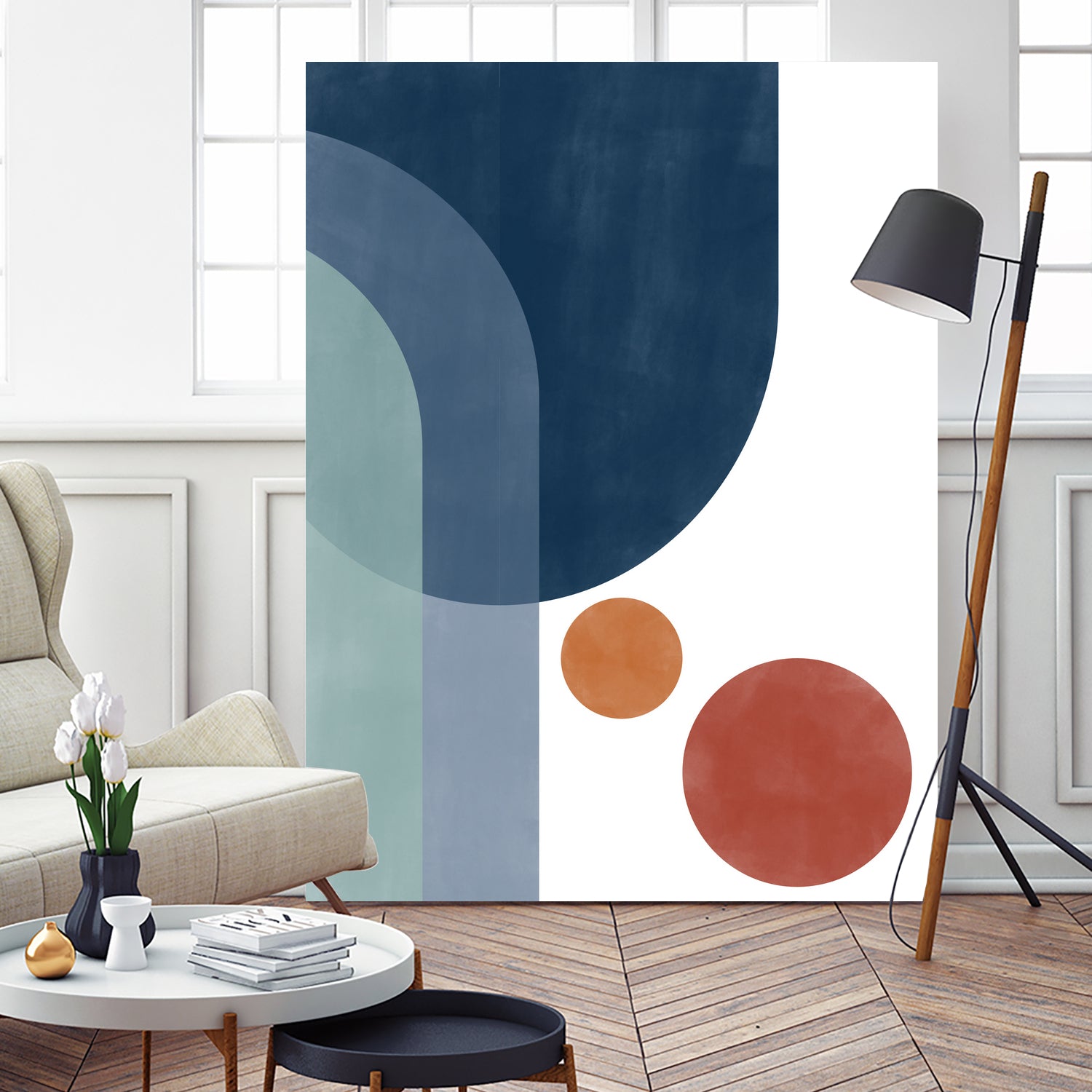 Overlapping Circles And Arches by Elena Ristova on GIANT ART - abstract abstract