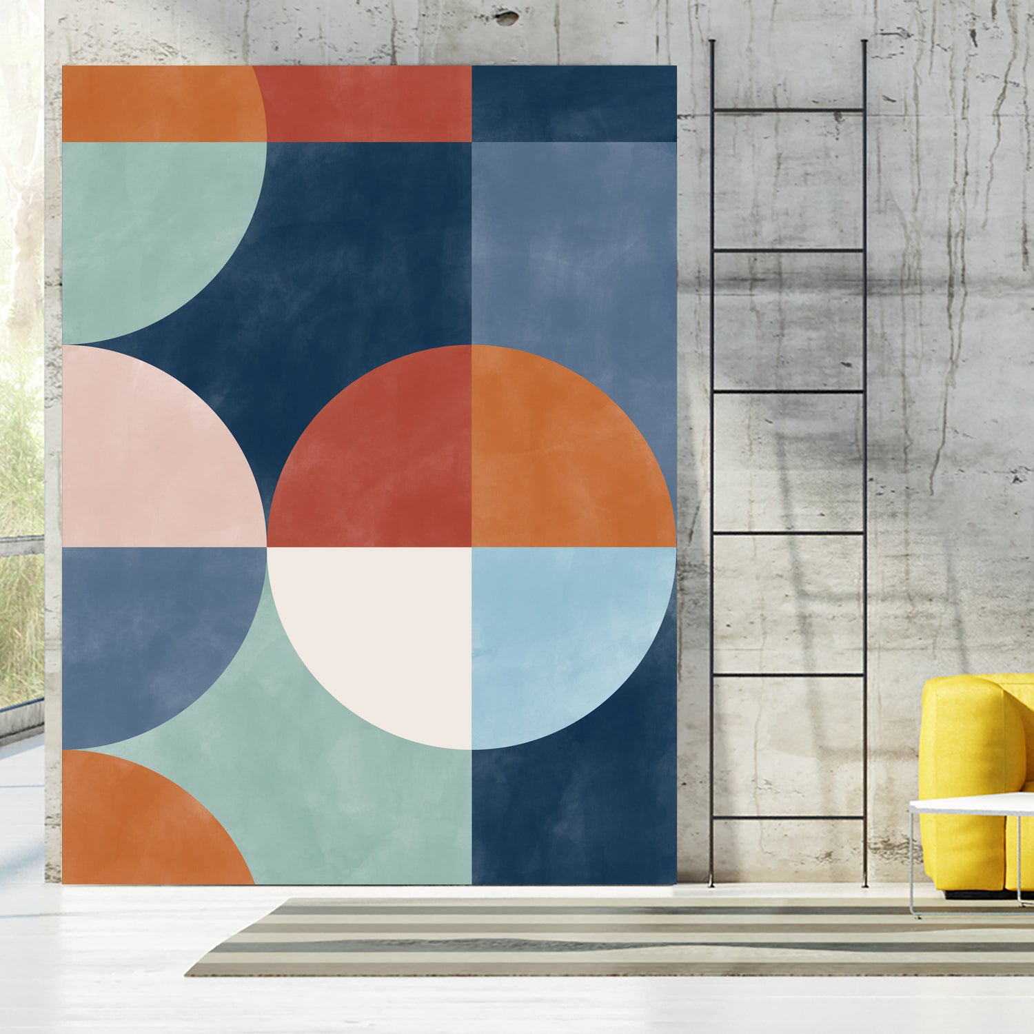 Geometric Shapes With Bold Circles by Elena Ristova on GIANT ART - abstract abstract