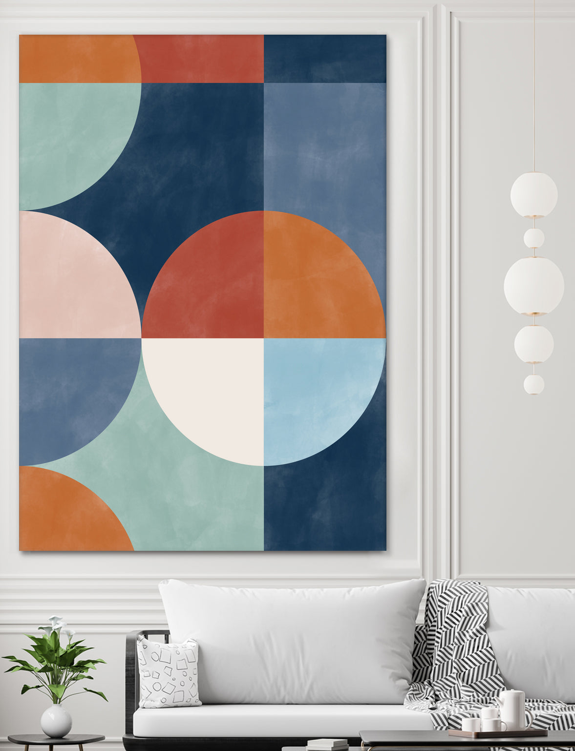 Geometric Shapes With Bold Circles by Elena Ristova on GIANT ART - abstract abstract