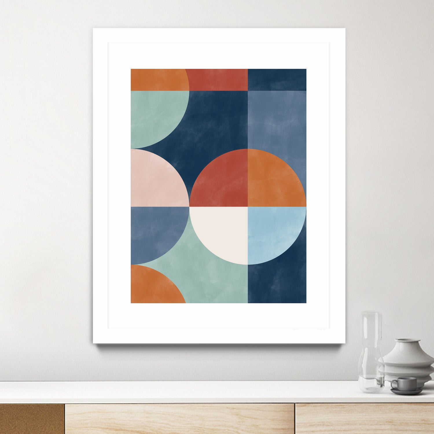 Geometric Shapes With Bold Circles by Elena Ristova on GIANT ART - abstract abstract