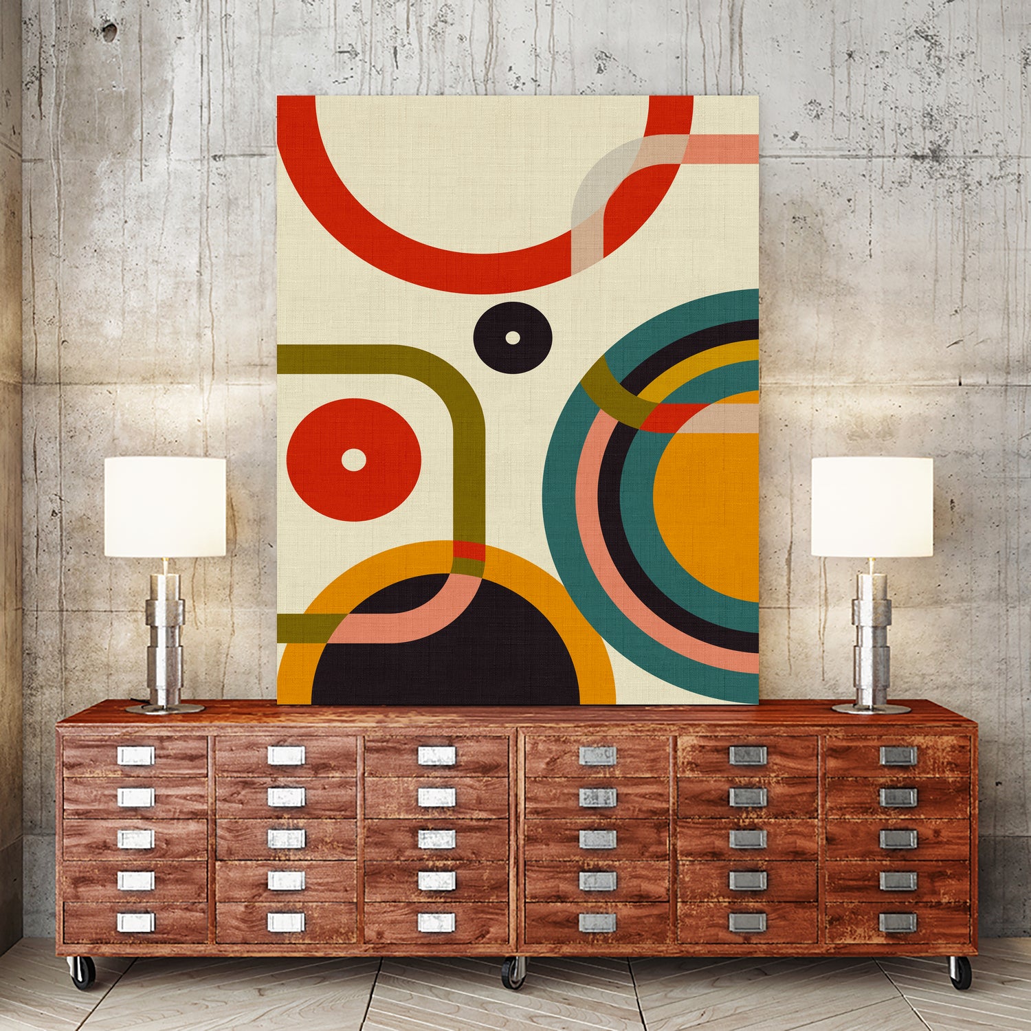 Mid Century Cirque by Ana Rut Bre on GIANT ART - abstract abstract