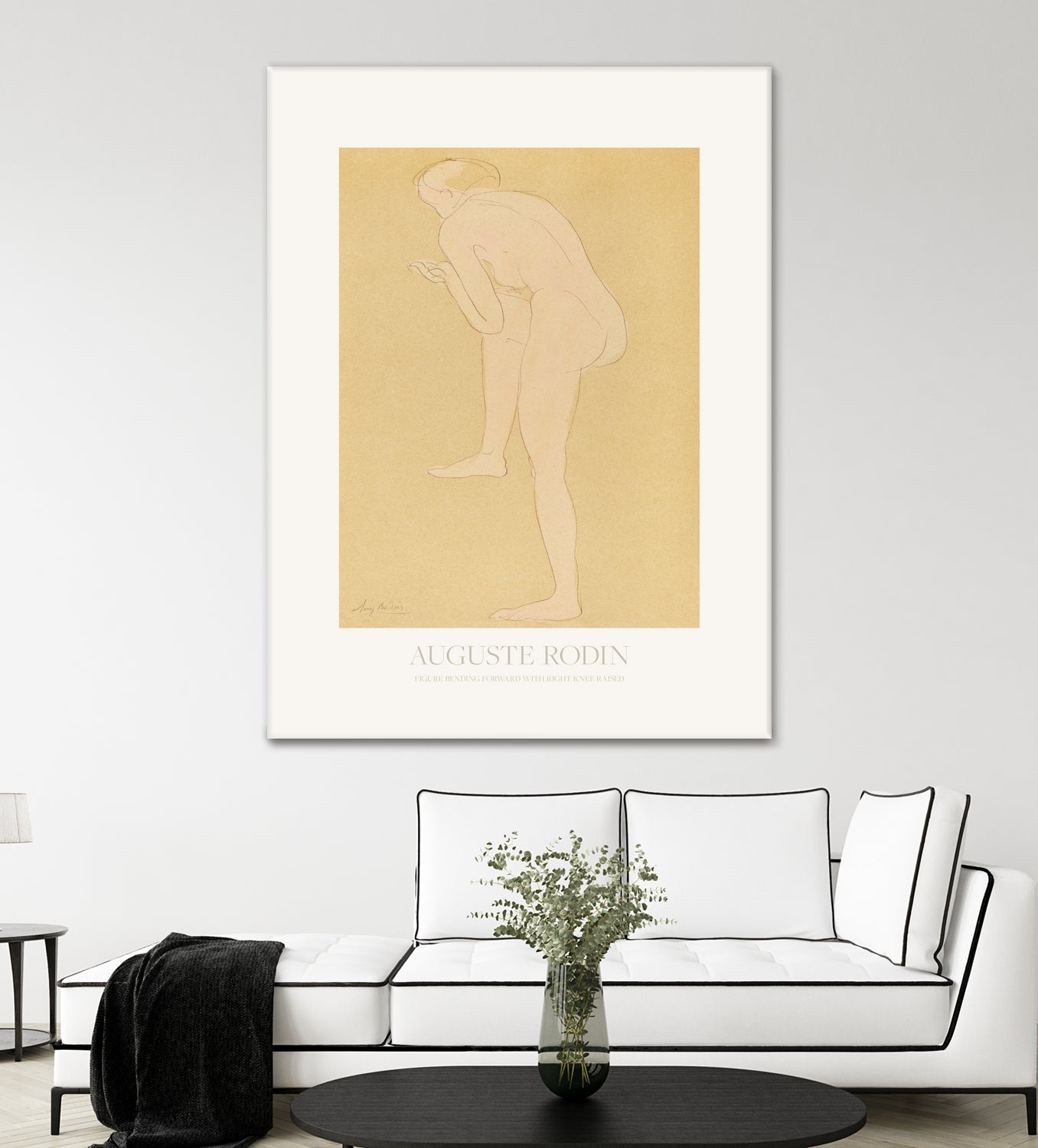 Figure Bending Forward With Right Knee Raised by Auguste Rodin on GIANT ART - auguste rodin figurative auguste rodin