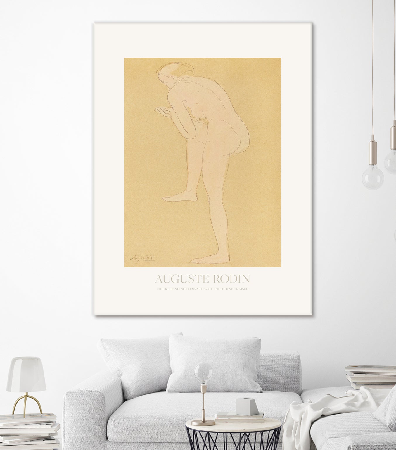 Figure Bending Forward With Right Knee Raised by Auguste Rodin on GIANT ART - auguste rodin figurative auguste rodin