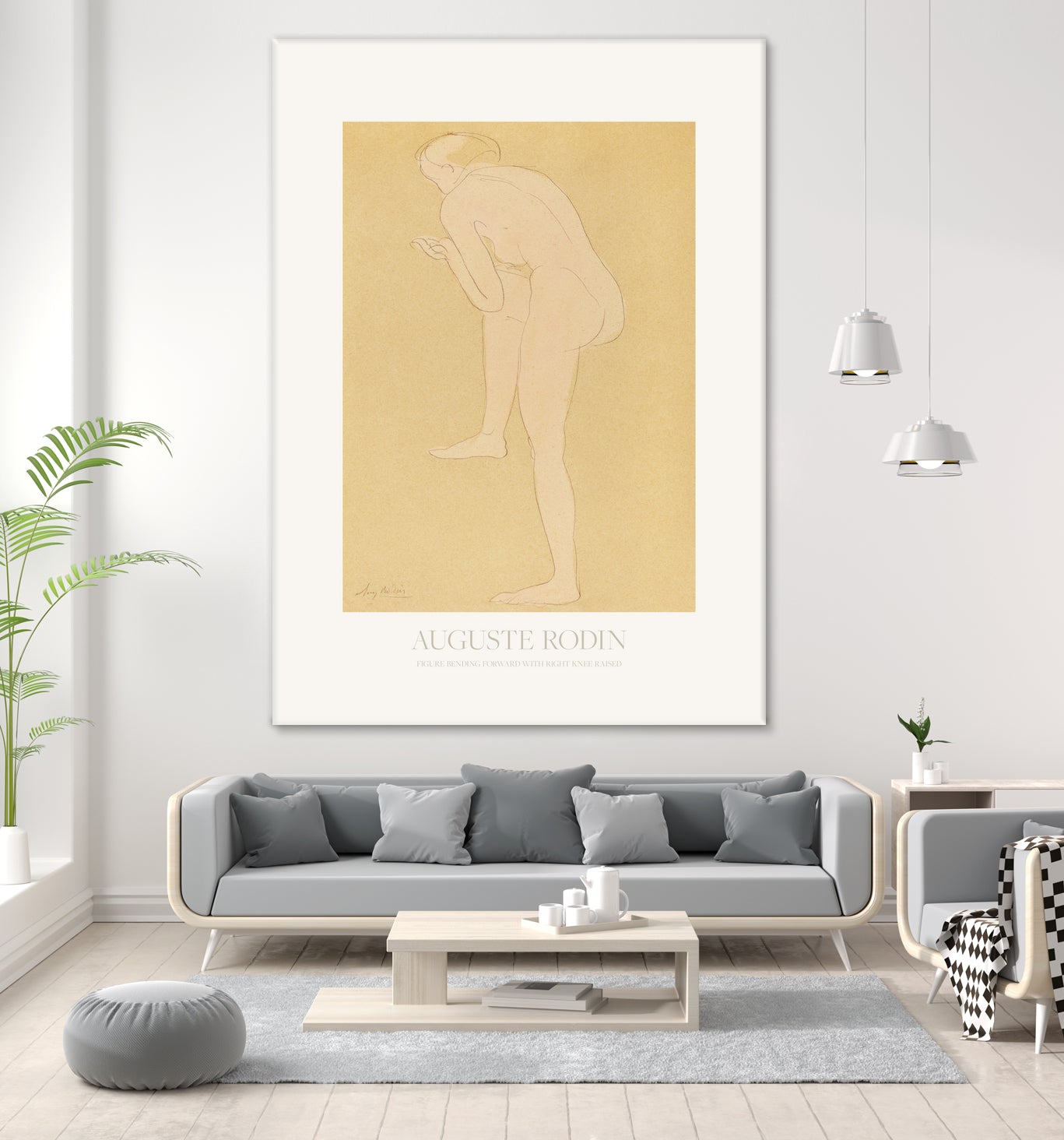 Figure Bending Forward With Right Knee Raised by Auguste Rodin on GIANT ART - auguste rodin figurative auguste rodin
