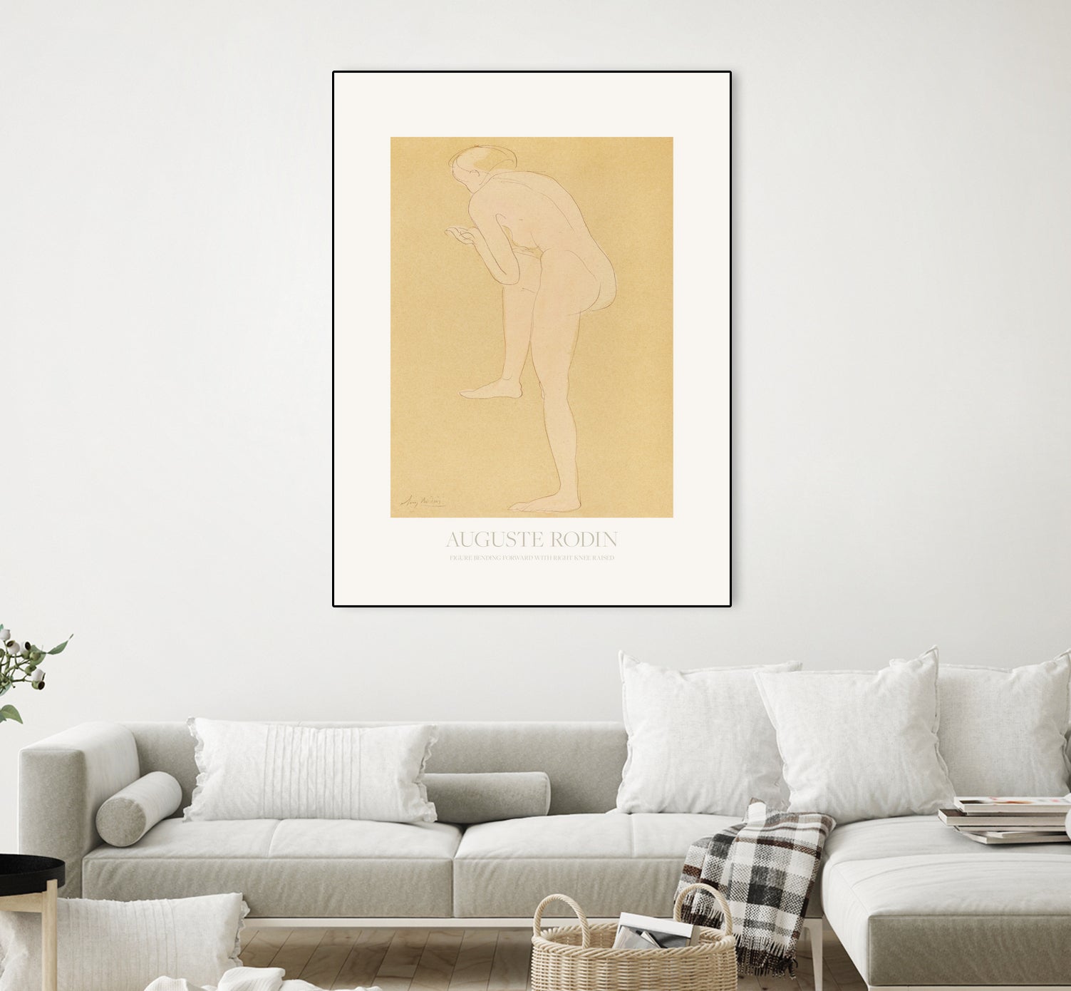 Figure Bending Forward With Right Knee Raised by Auguste Rodin on GIANT ART - auguste rodin figurative auguste rodin