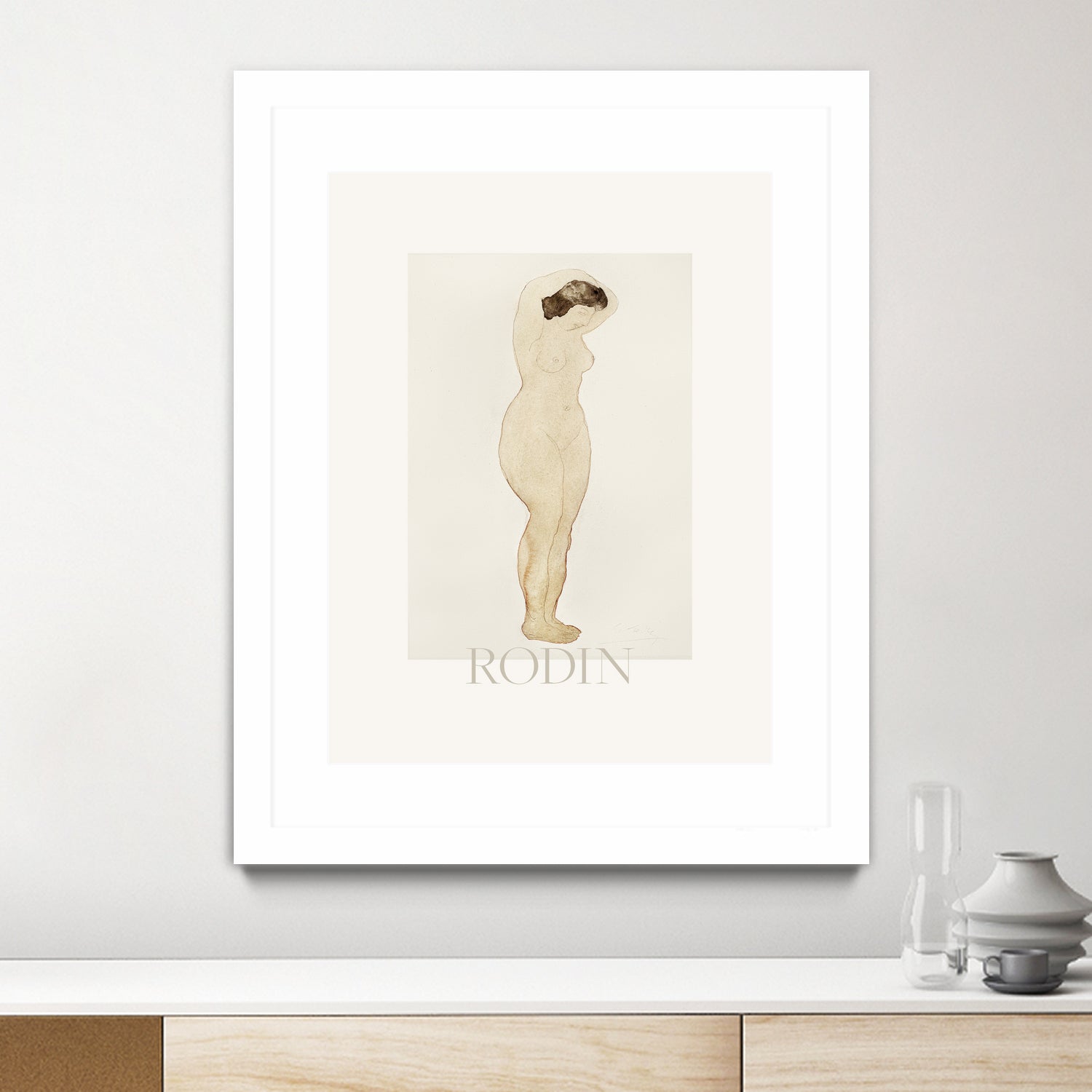 Nude by Standing With Hands On Head Auguste on GIANT ART - rodin auguste rodin rodin