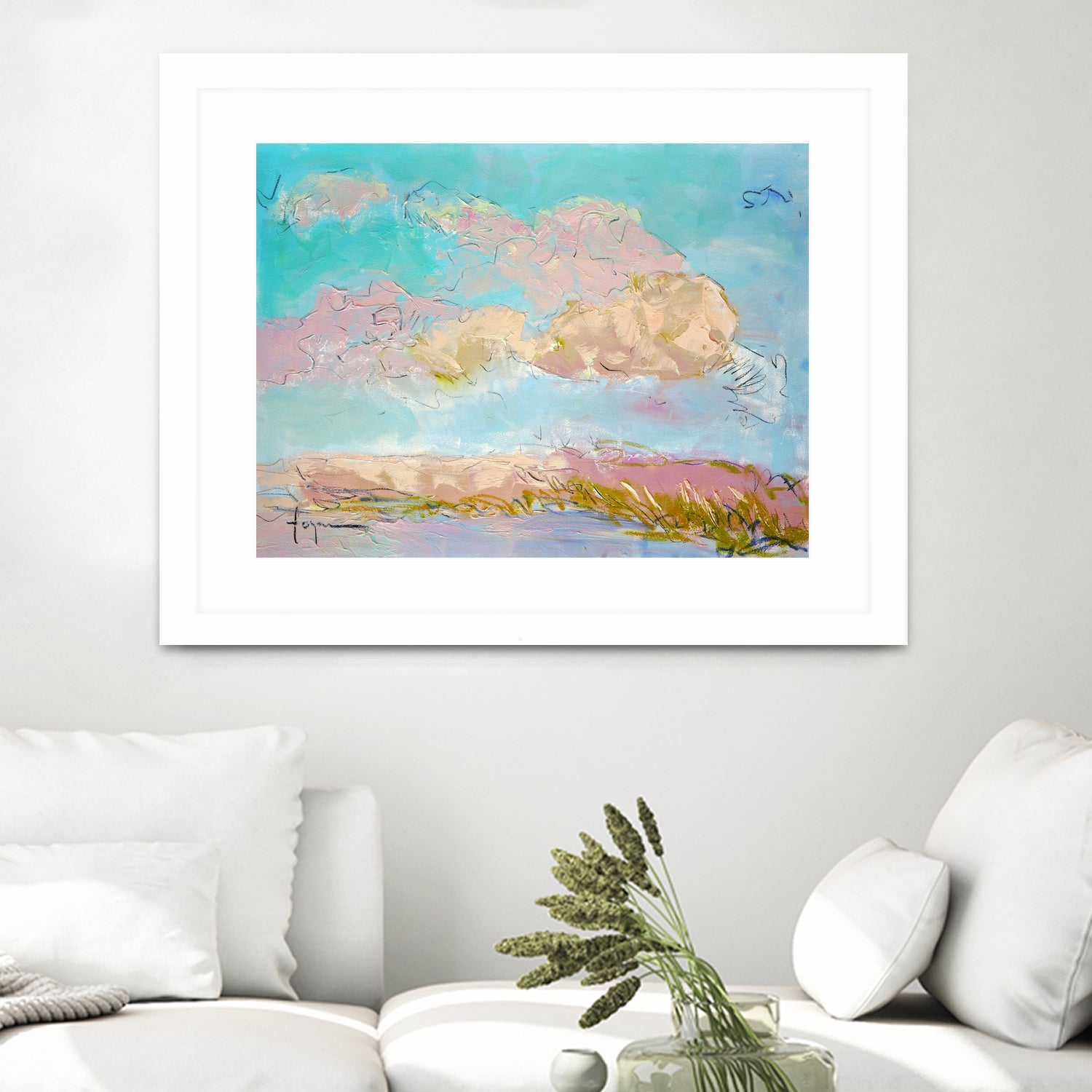 Pastel Sky Drift by Dorothy Fagan on GIANT ART - illustration abstract landscape painting