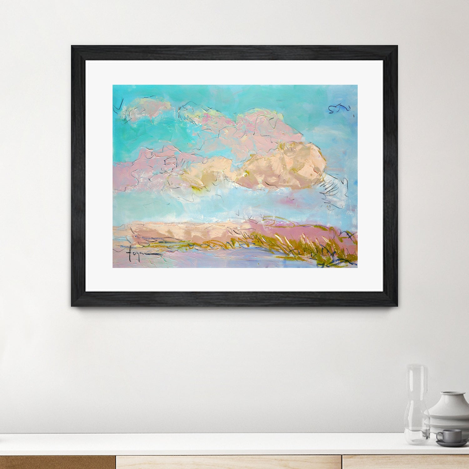 Pastel Sky Drift by Dorothy Fagan on GIANT ART - illustration abstract landscape painting
