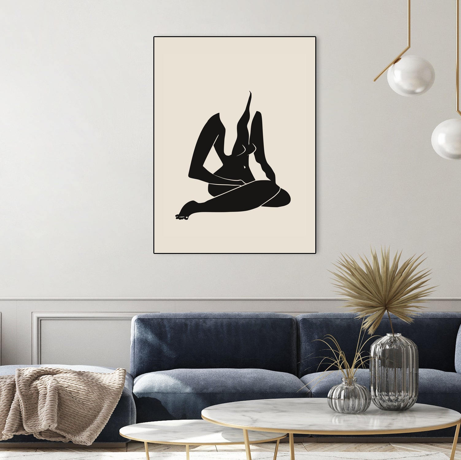 Long Hair Nude In Black by Little Dean on GIANT ART - 7200 illustration