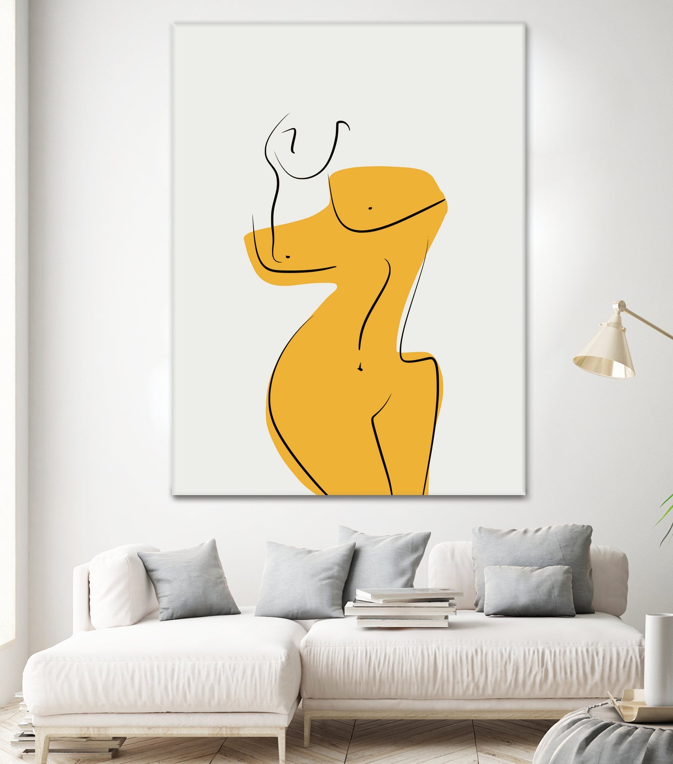 Elegant Female Nude Silhouette by Little Dean on GIANT ART - line art minimalist art