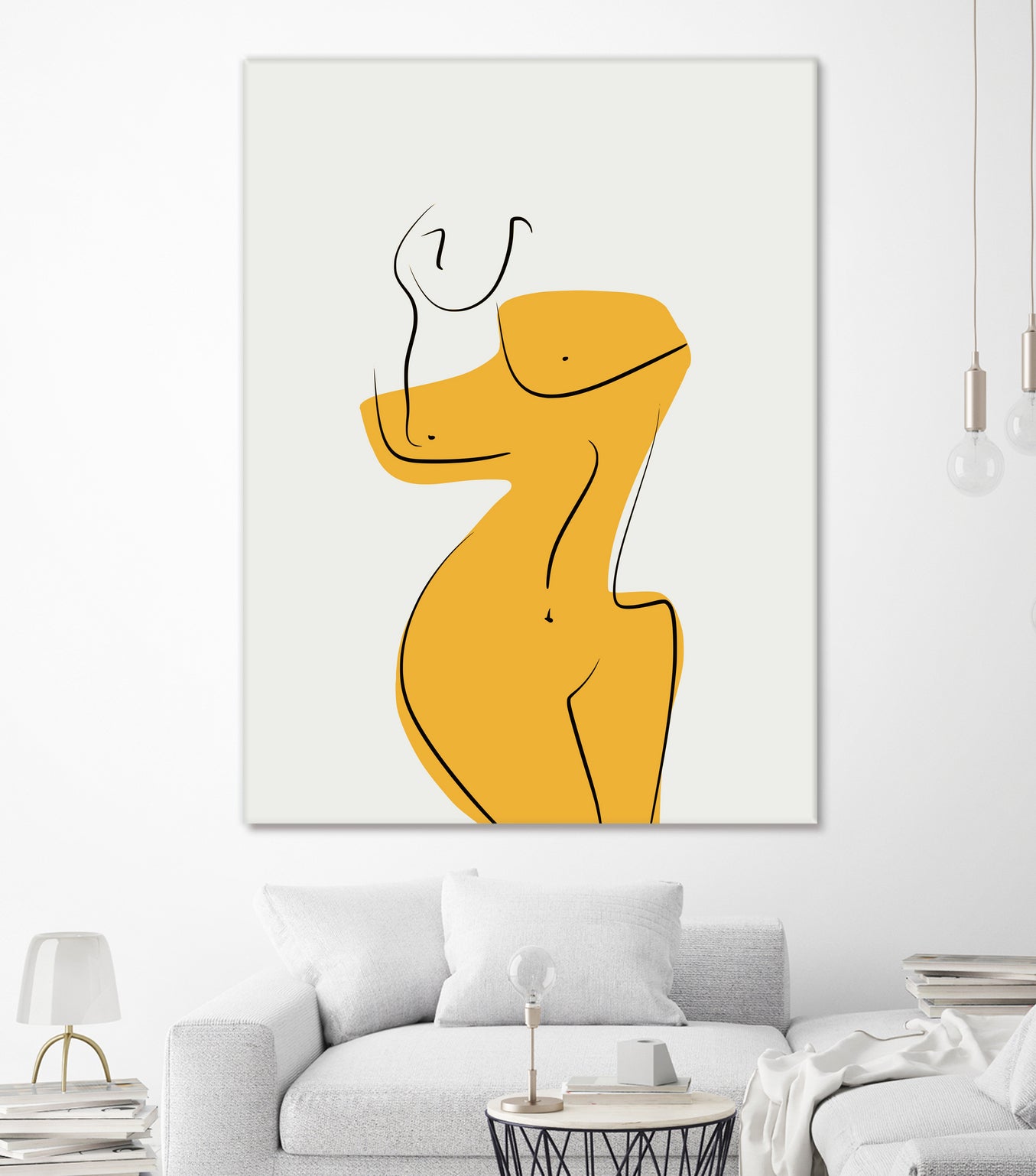 Elegant Female Nude Silhouette by Little Dean on GIANT ART - line art minimalist art