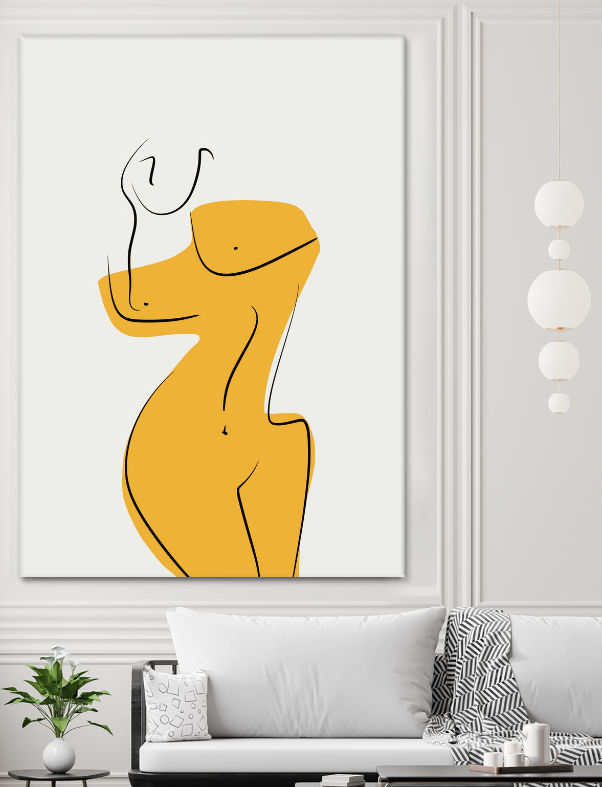 Elegant Female Nude Silhouette by Little Dean on GIANT ART - line art minimalist art