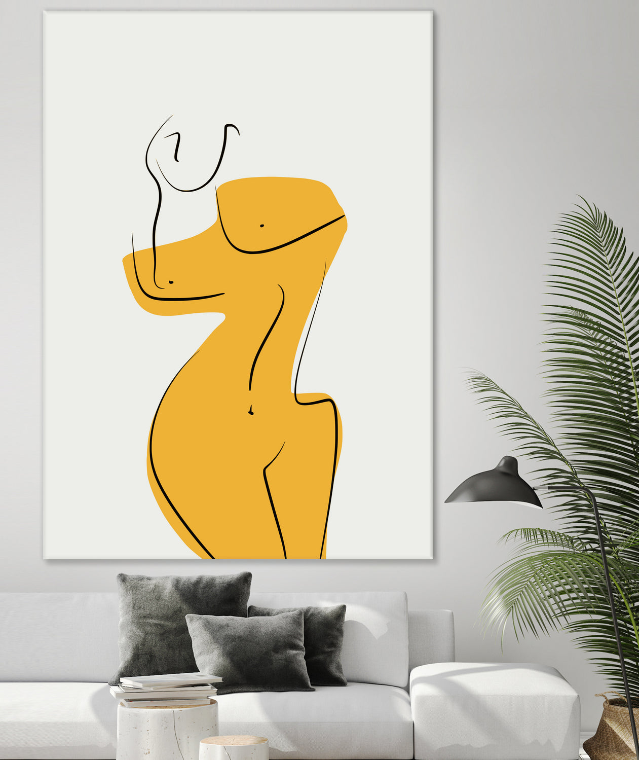 Elegant Female Nude Silhouette by Little Dean on GIANT ART - line art minimalist art