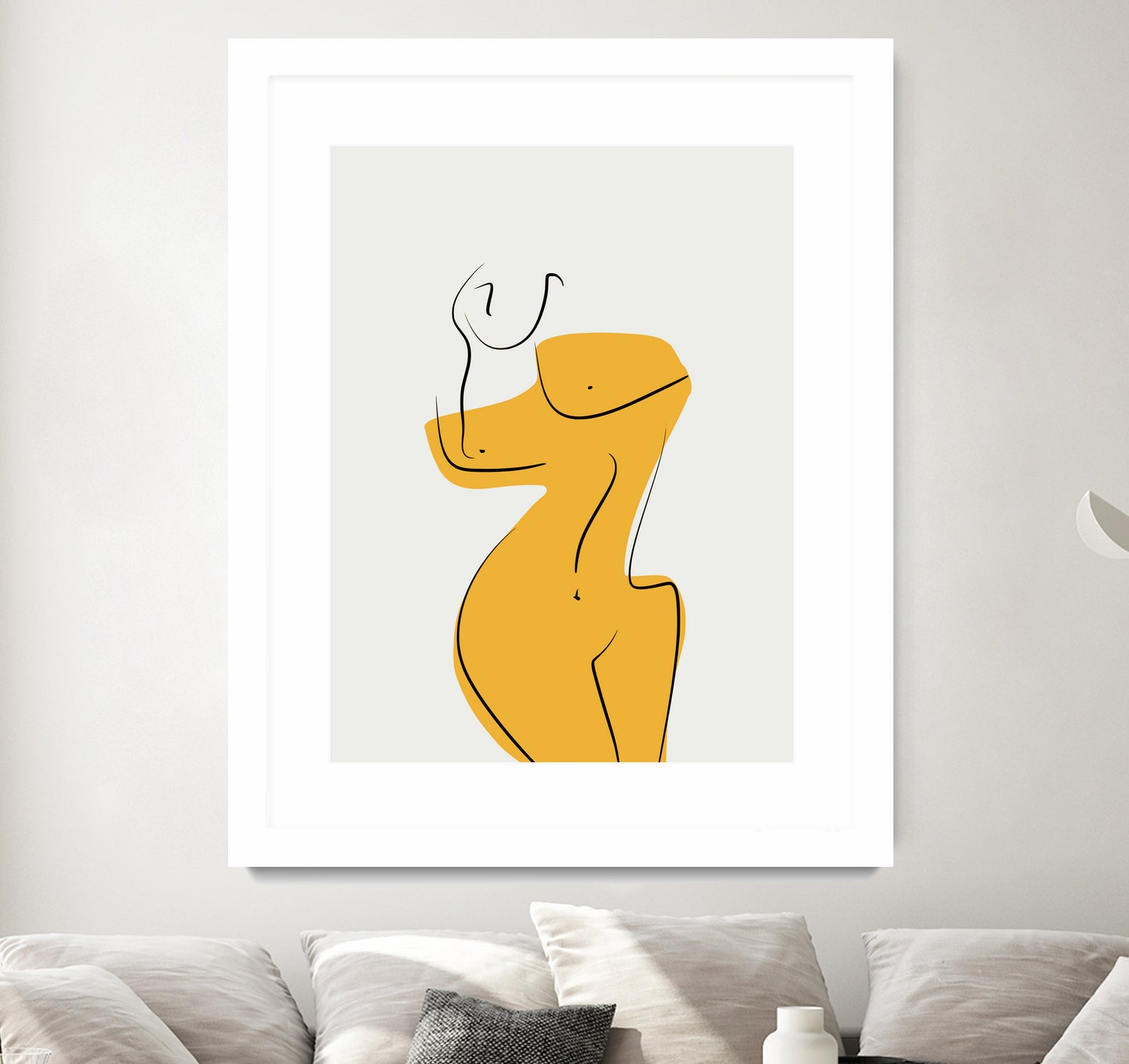 Elegant Female Nude Silhouette by Little Dean on GIANT ART - line art minimalist art