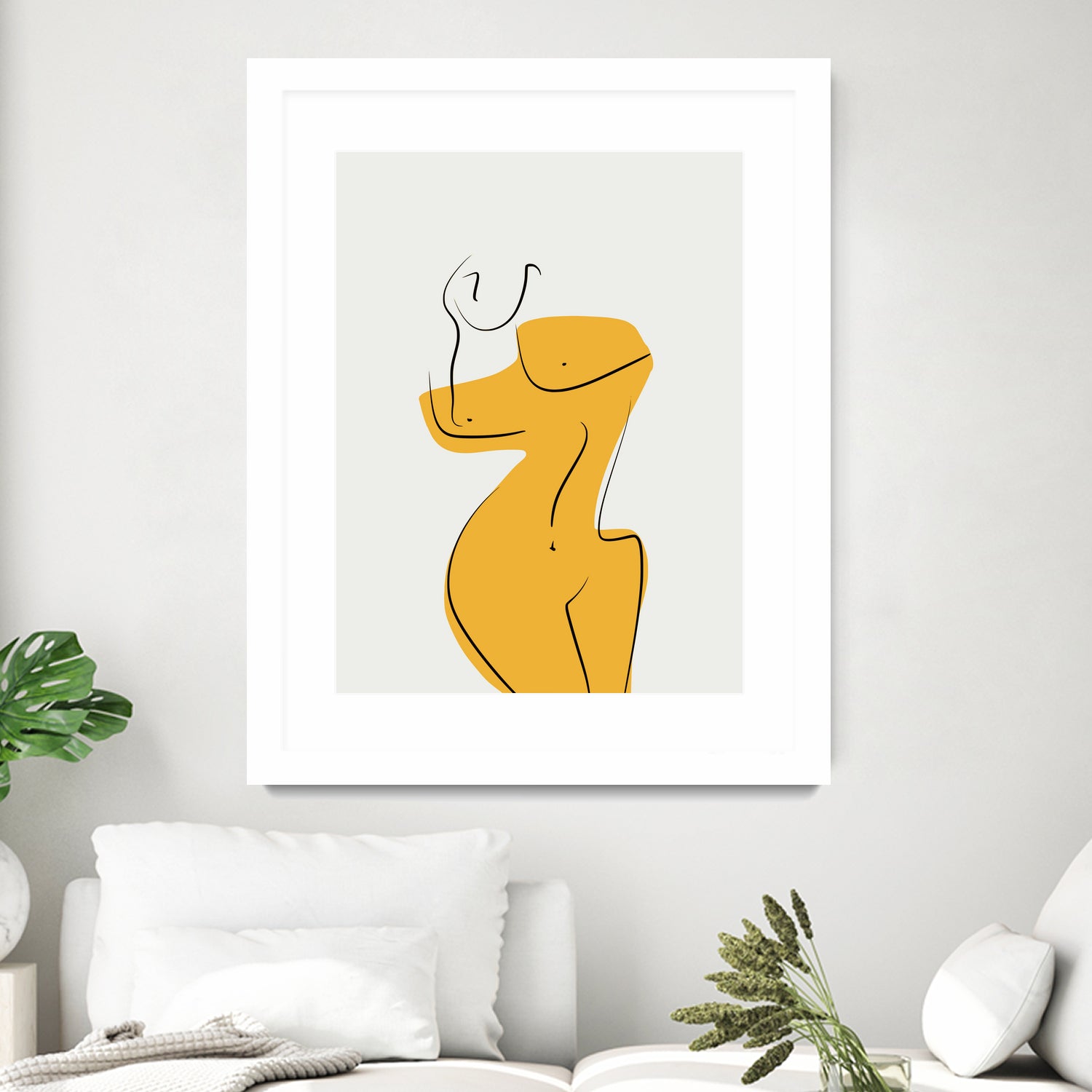 Elegant Female Nude Silhouette by Little Dean on GIANT ART - line art minimalist art