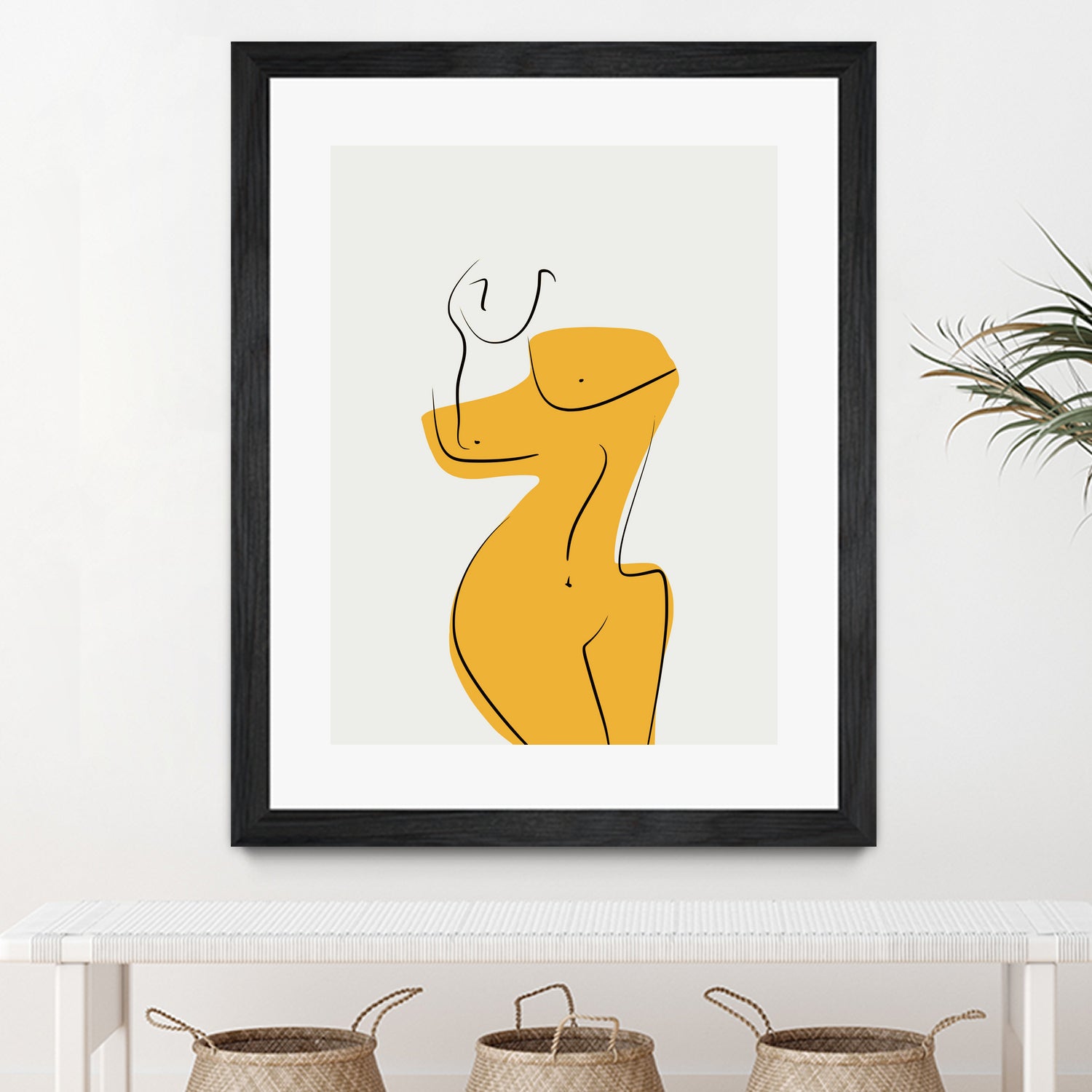 Elegant Female Nude Silhouette by Little Dean on GIANT ART - line art minimalist art