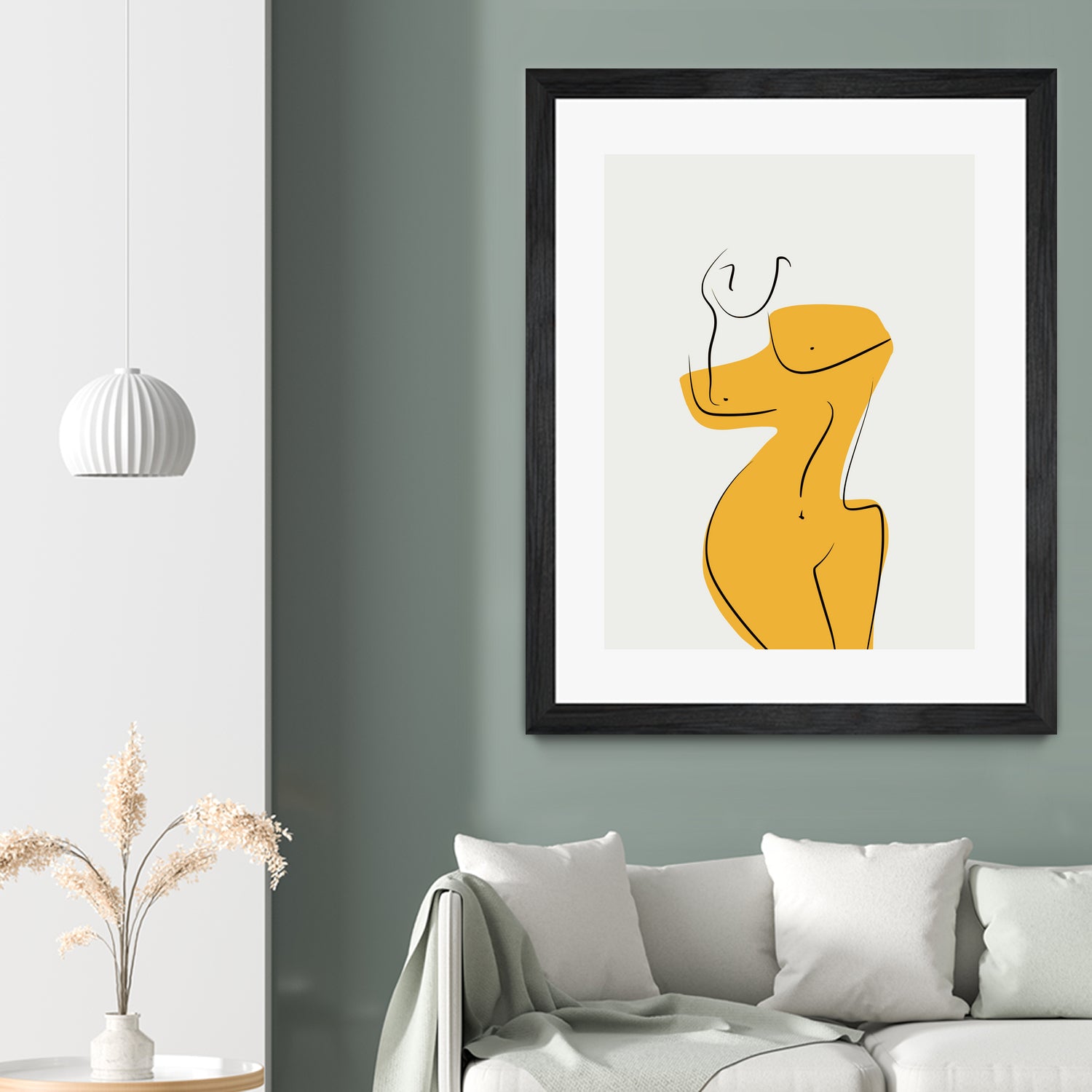 Elegant Female Nude Silhouette by Little Dean on GIANT ART - line art minimalist art