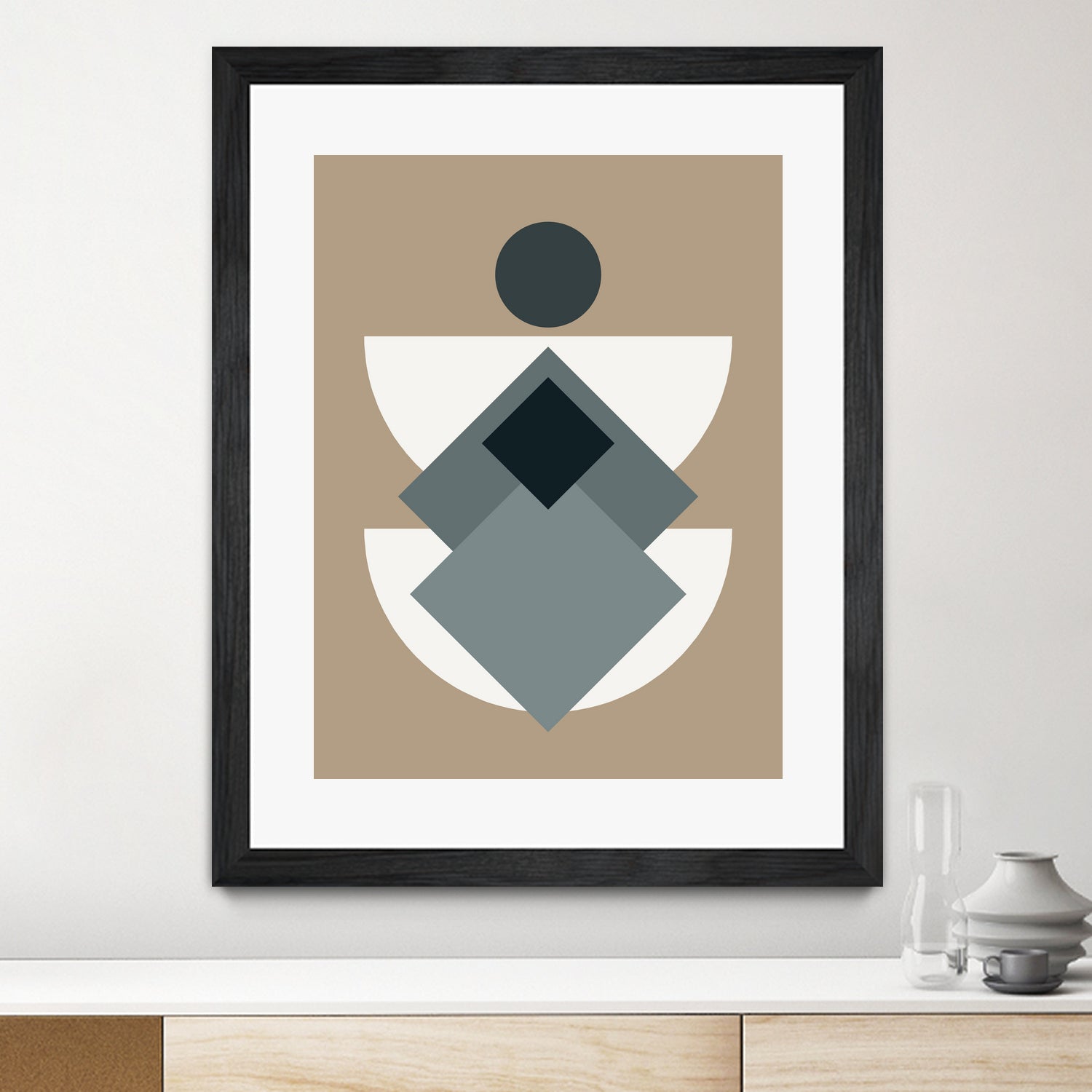 Mid Century In Greys by Little Dean on GIANT ART - abstract abstract