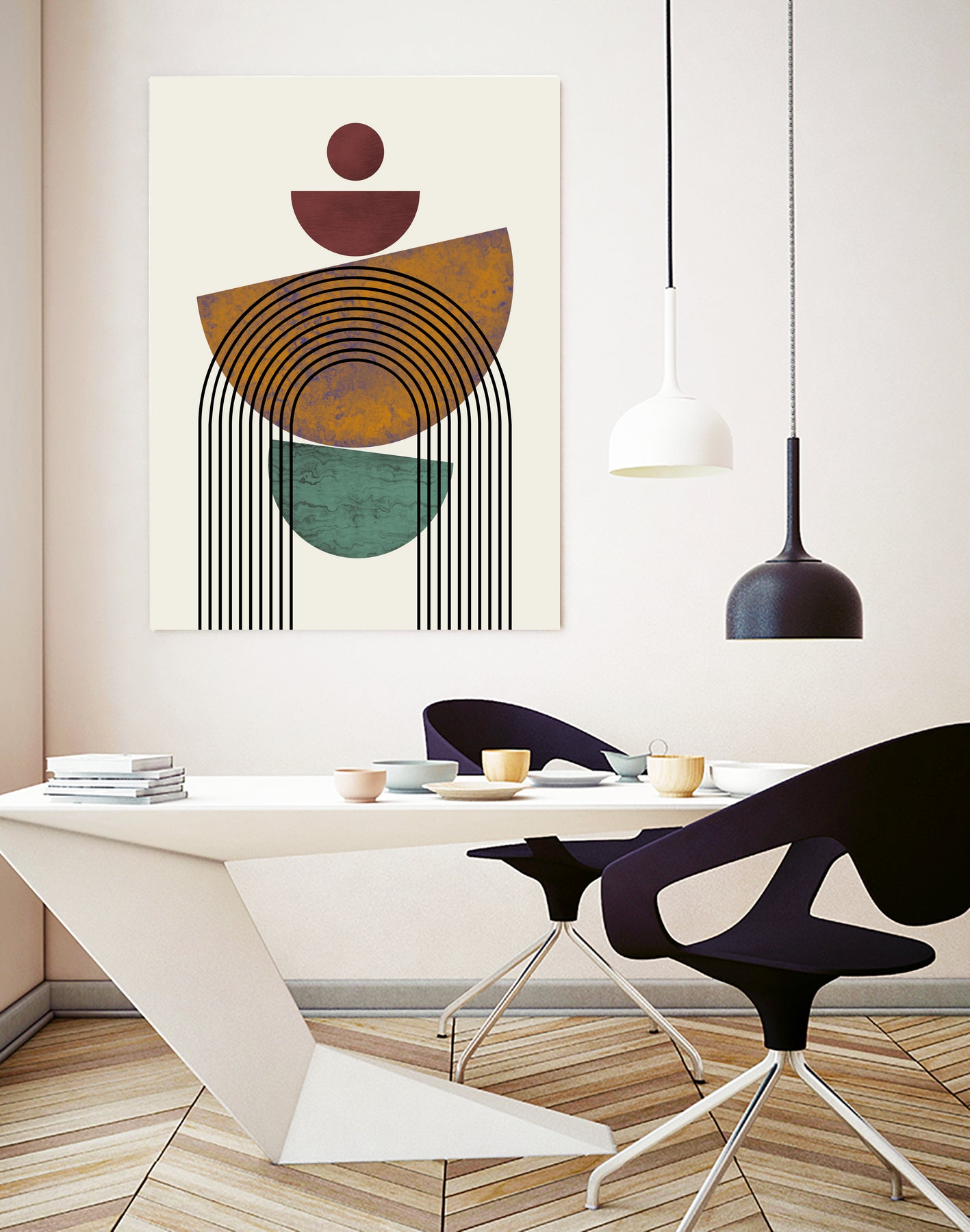 Textured Mid Century Composition by Little Dean on GIANT ART - illustration abstract wall art