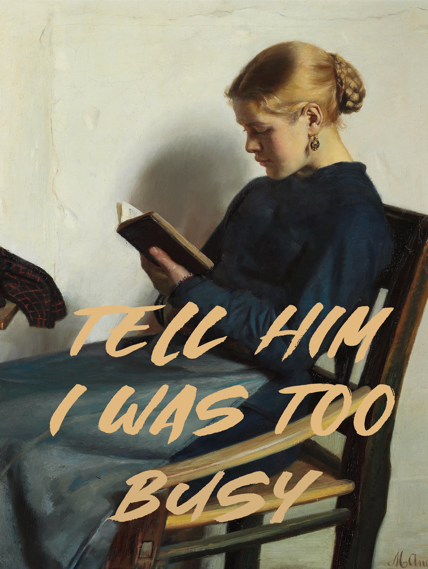 Tell Him I Was To Busy by The Art Concept on GIANT ART - clothing text & quotes clothing