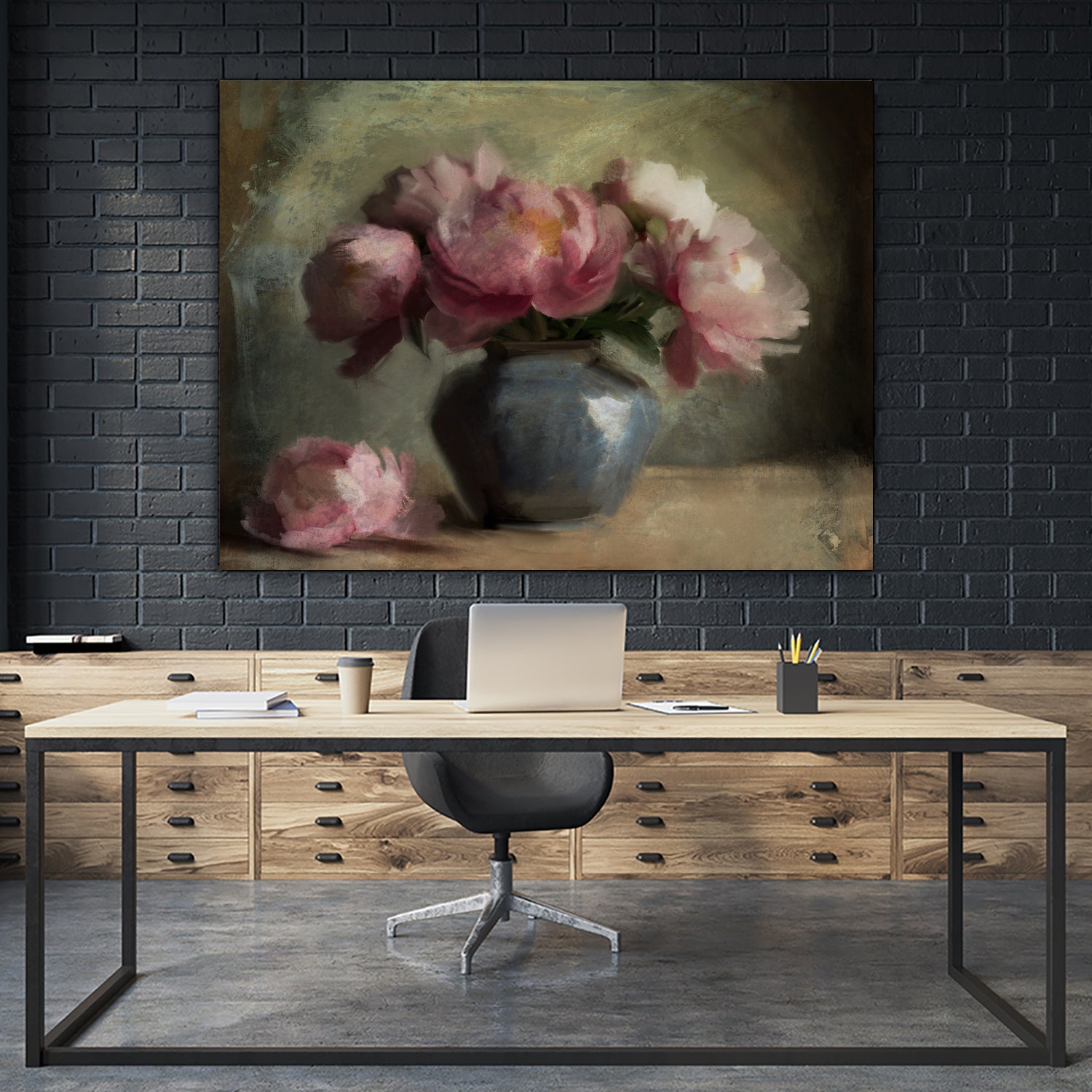 Pivoines En Rose by Dan Hobday on GIANT ART - flowers and plants dan hobday