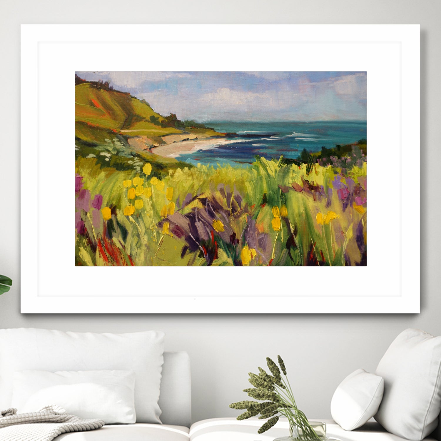 Coastal California by Maxine Shore on GIANT ART - green landscape coast