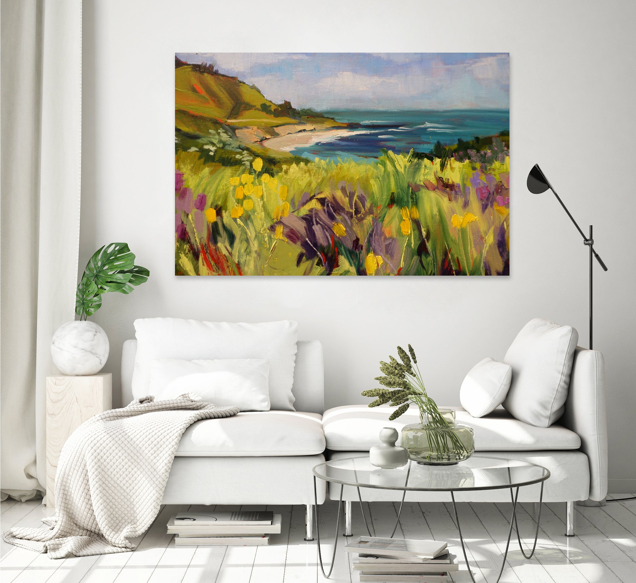 Coastal California by Maxine Shore on GIANT ART - green landscape coast