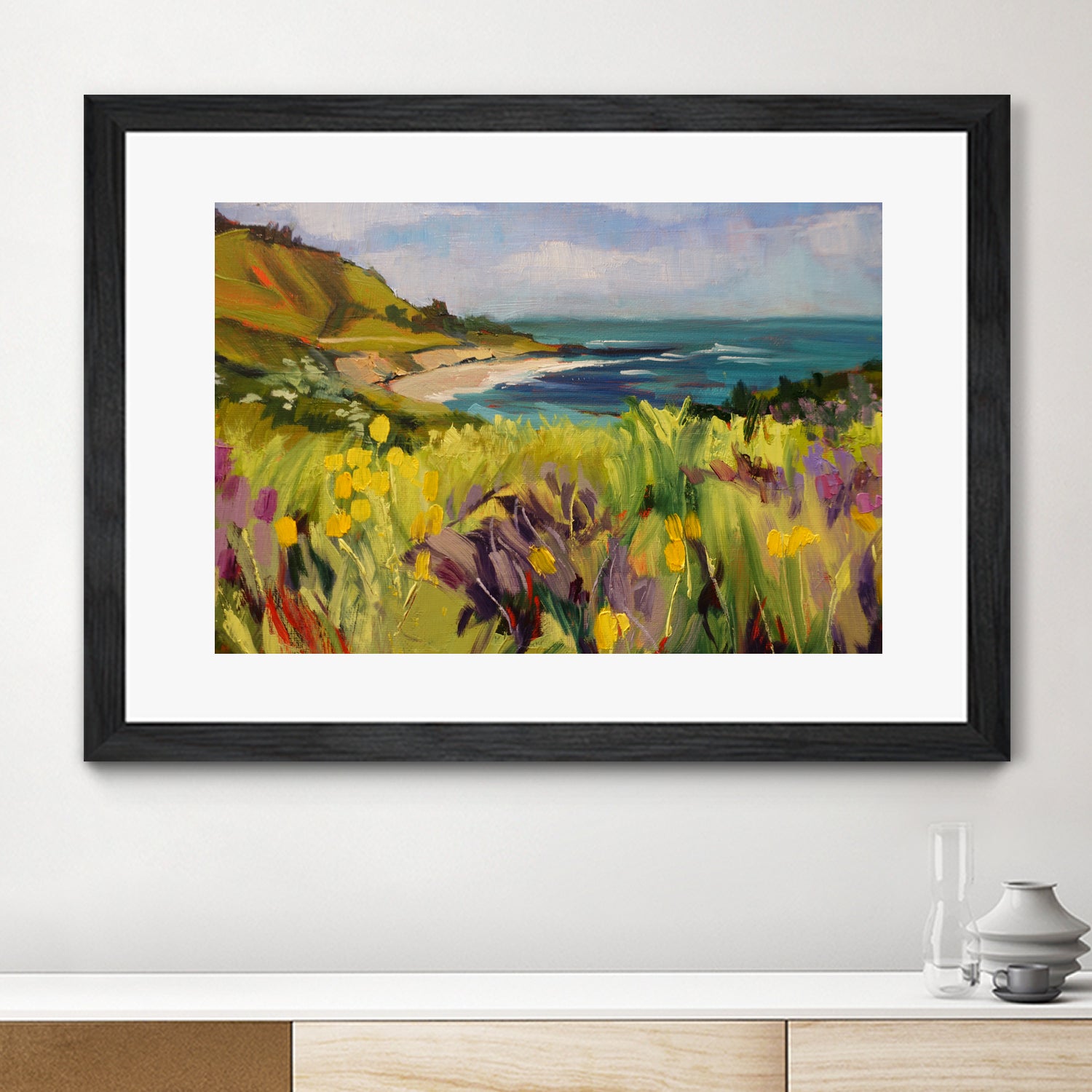 Coastal California by Maxine Shore on GIANT ART - green landscape coast