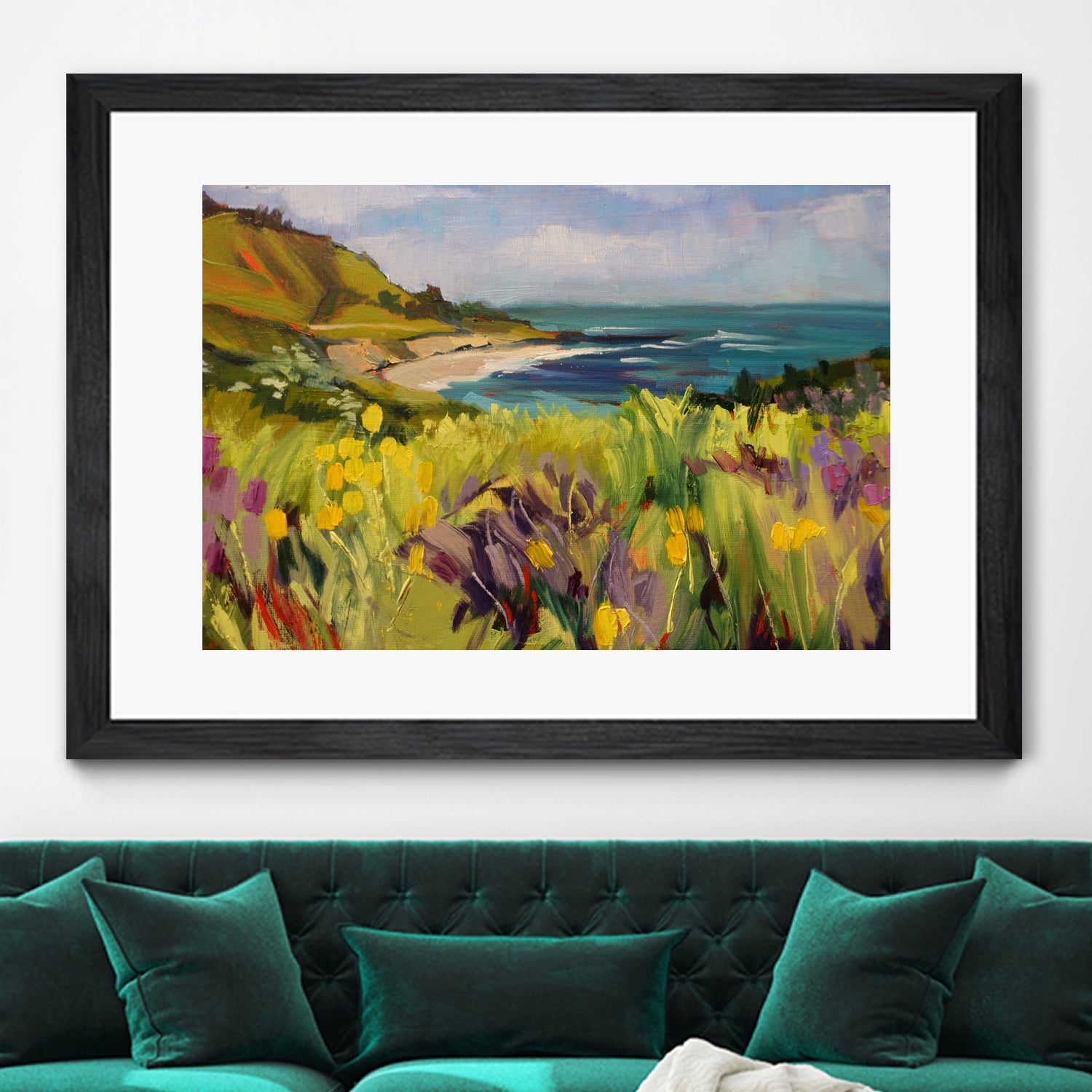 Coastal California by Maxine Shore on GIANT ART - green landscape coast