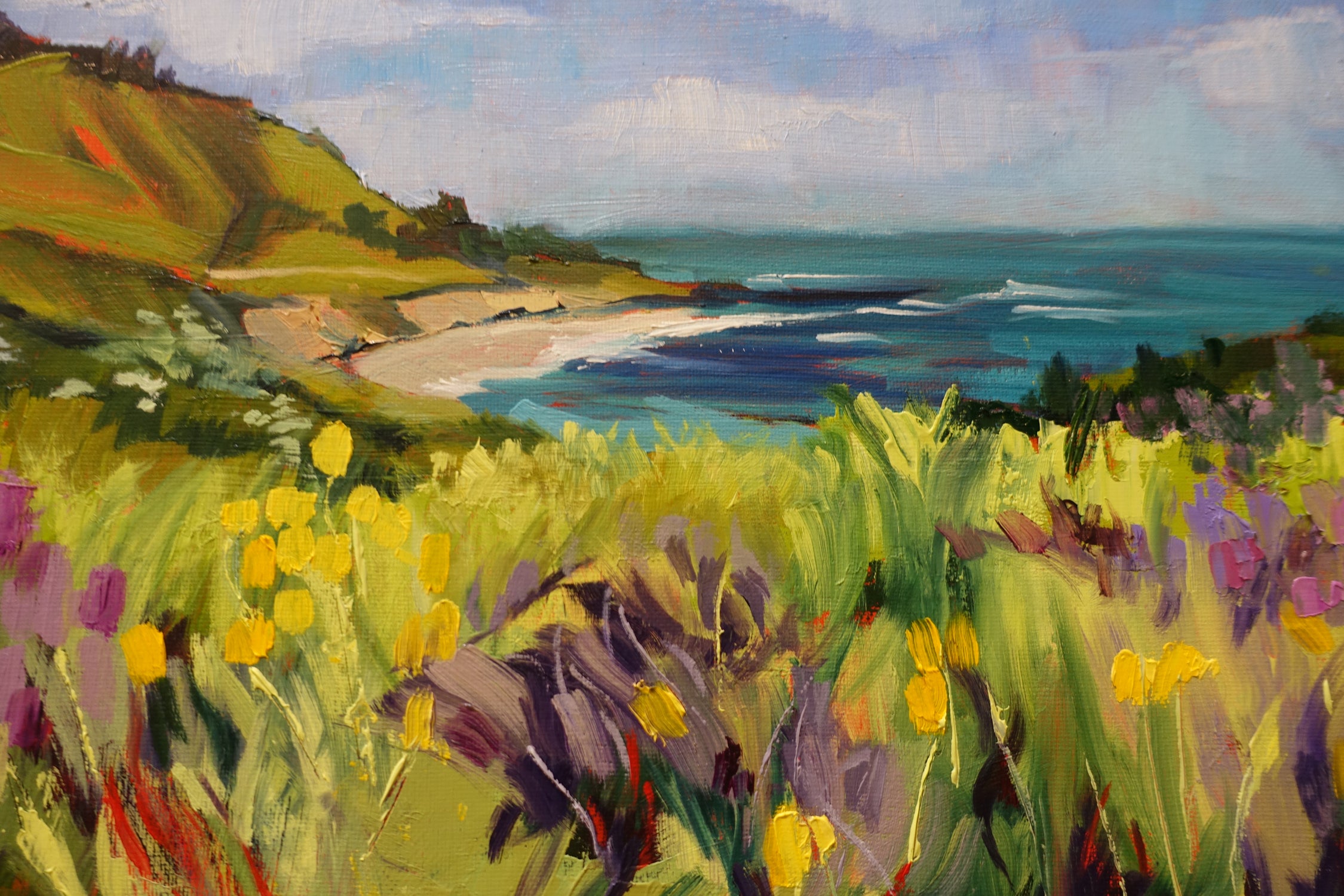 Coastal California by Maxine Shore on GIANT ART - green landscape coast