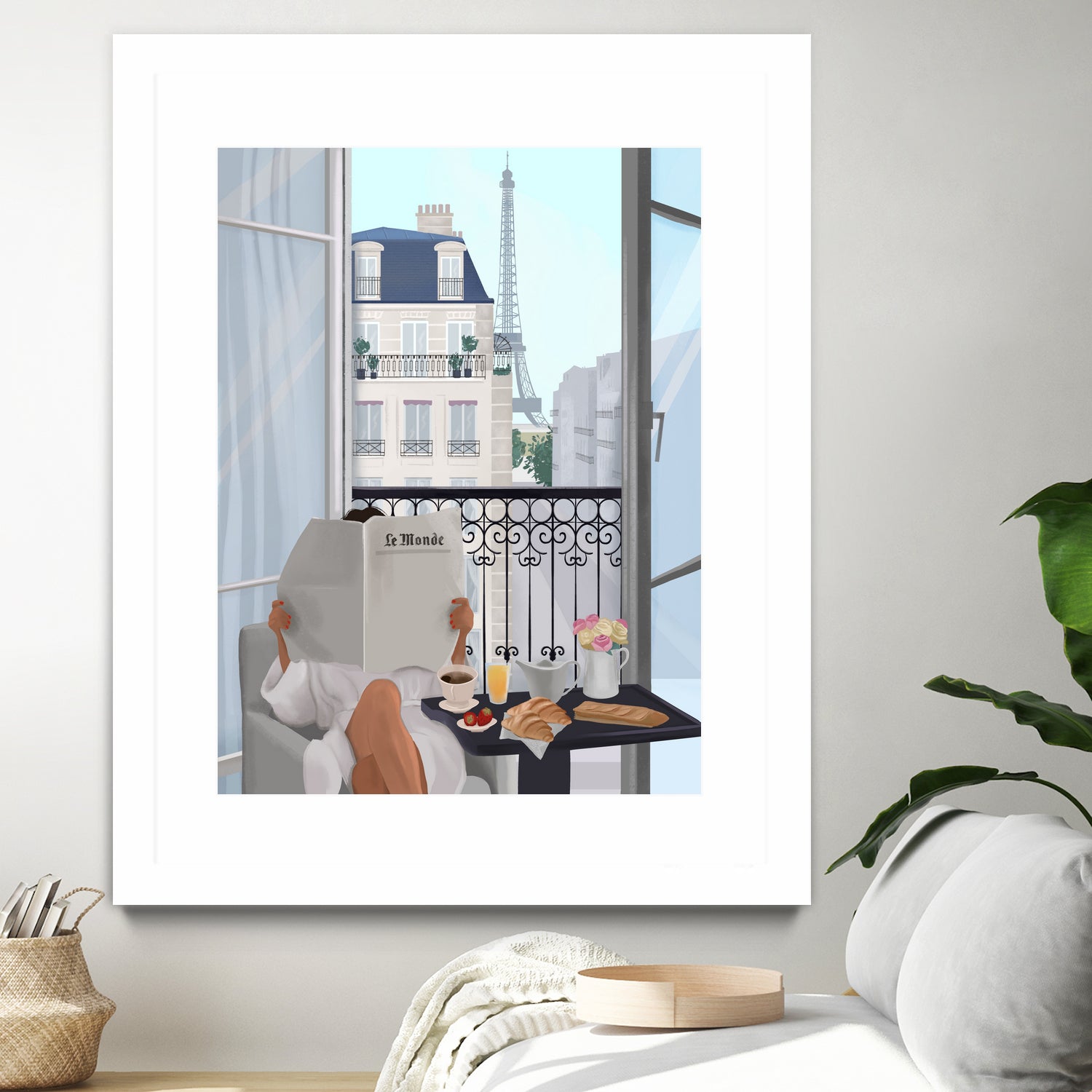 Paris Balcony by Petra Lizde on GIANT ART - illustration  paris