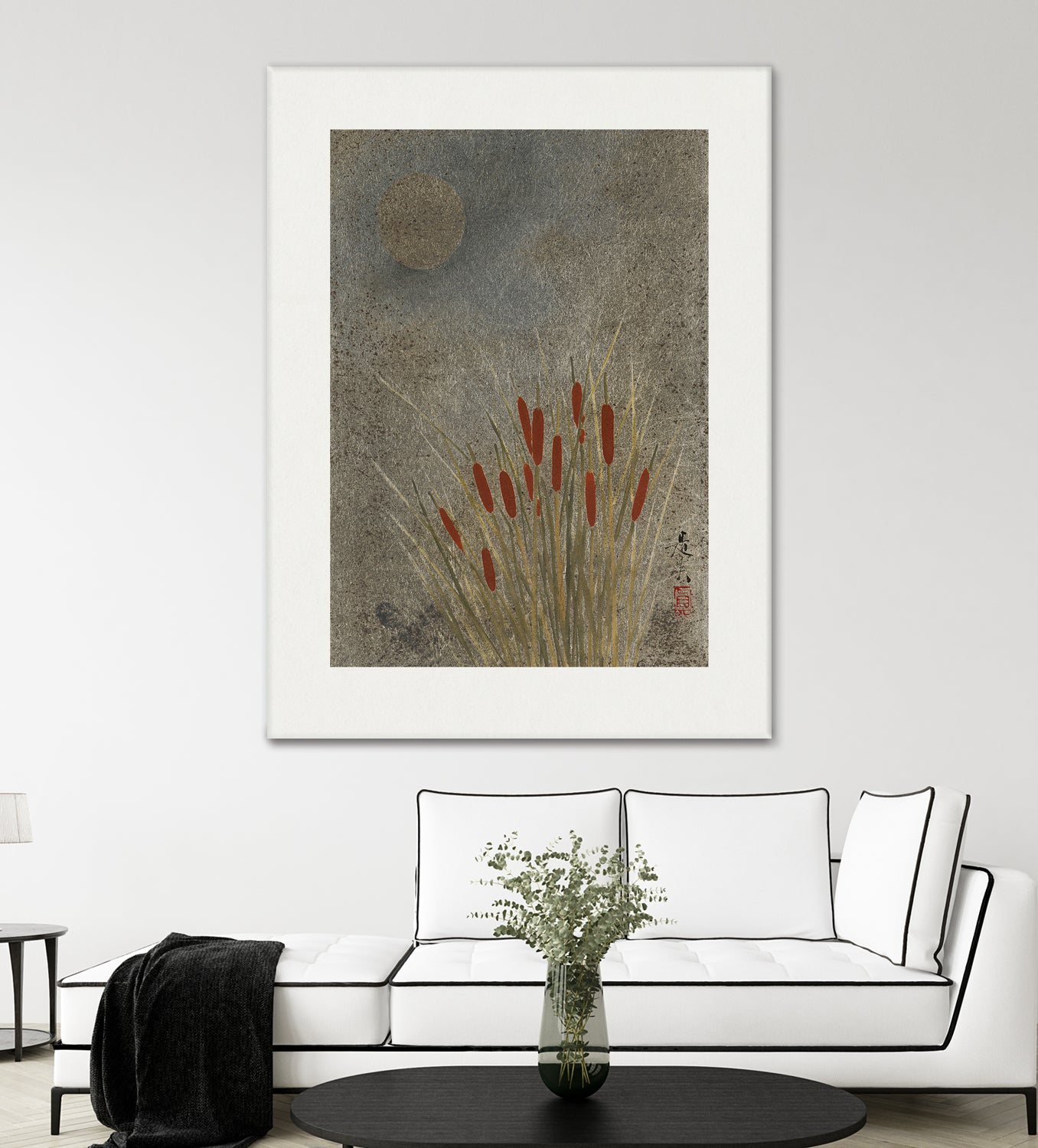 Japanese Grass Field At Night (1807a€“1891) by Shibata Zeshin on GIANT ART - 9449 illustration