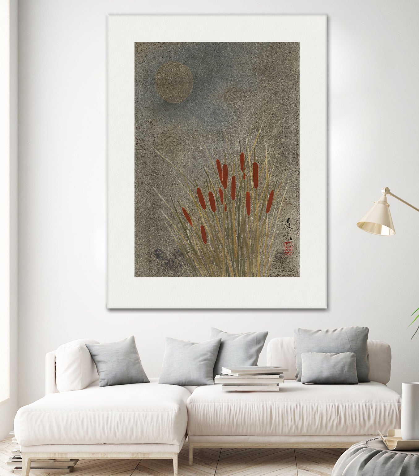 Japanese Grass Field At Night (1807a€“1891) by Shibata Zeshin on GIANT ART - 9449 illustration