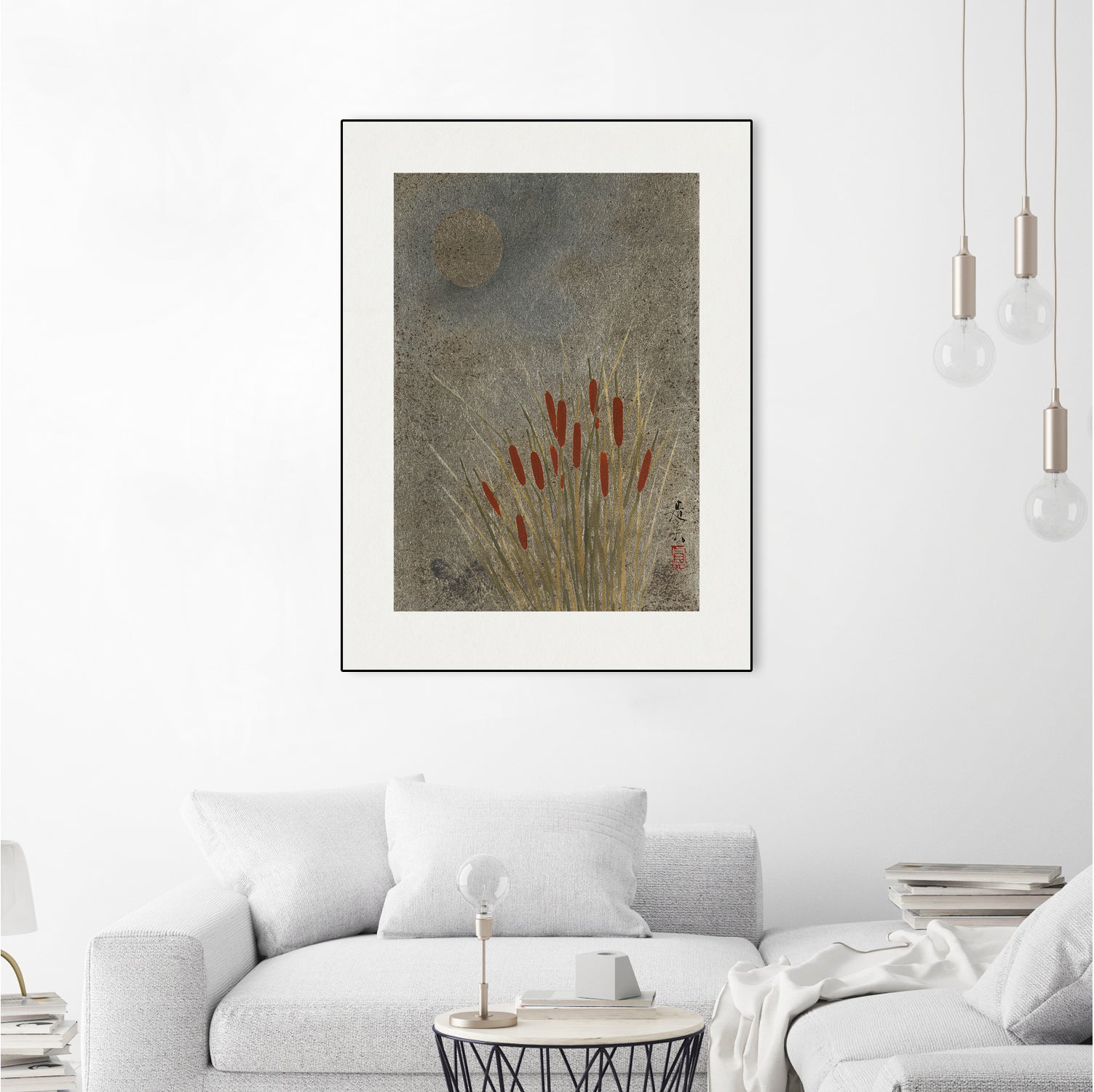 Japanese Grass Field At Night (1807a€“1891) by Shibata Zeshin on GIANT ART - 9449 illustration