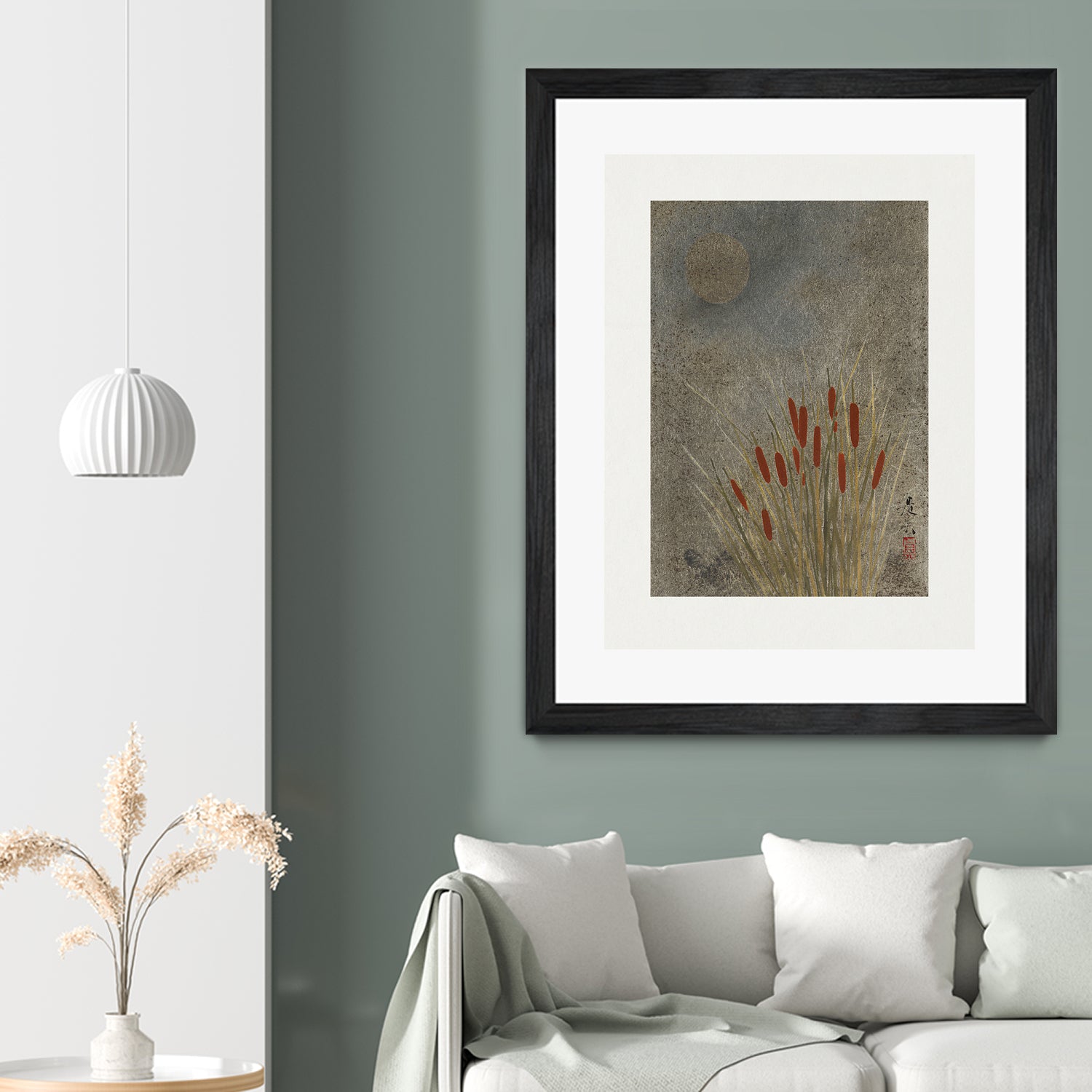 Japanese Grass Field At Night (1807a€“1891) by Shibata Zeshin on GIANT ART - 9449 illustration