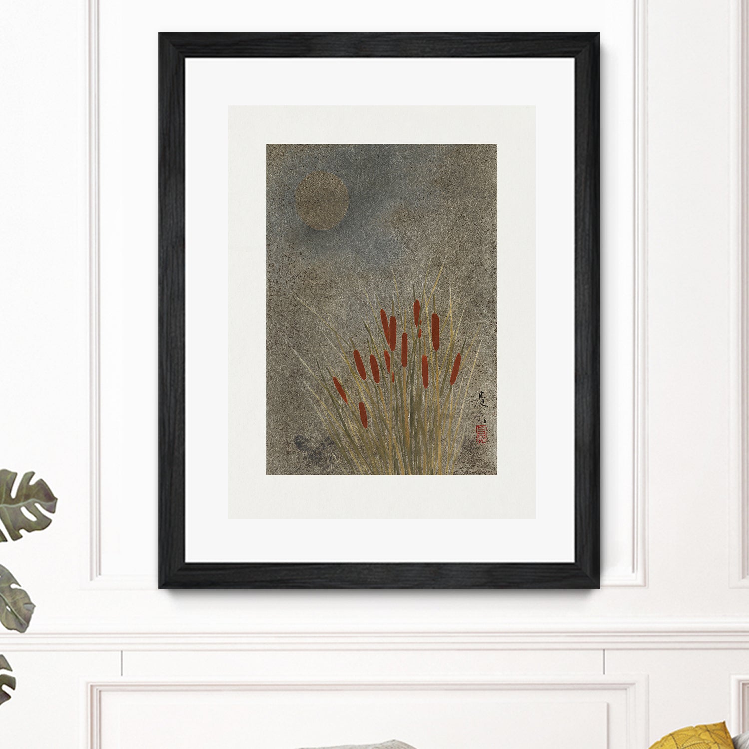 Japanese Grass Field At Night (1807a€“1891) by Shibata Zeshin on GIANT ART - 9449 illustration