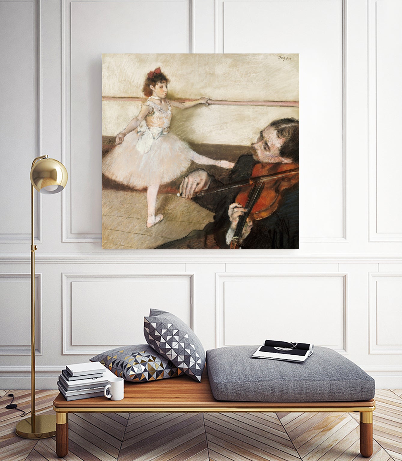 The Dance Lesson by Edgar Degas on GIANT ART - 3543 illustration