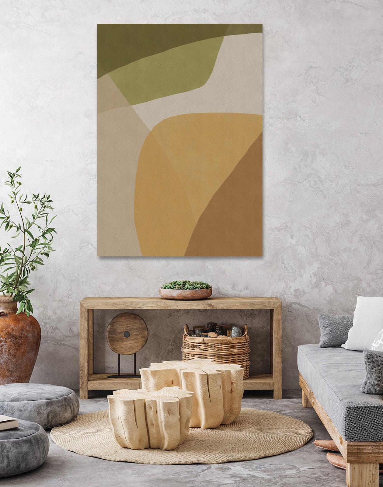 Echoe by Dan Hobday on GIANT ART - abstract beige
