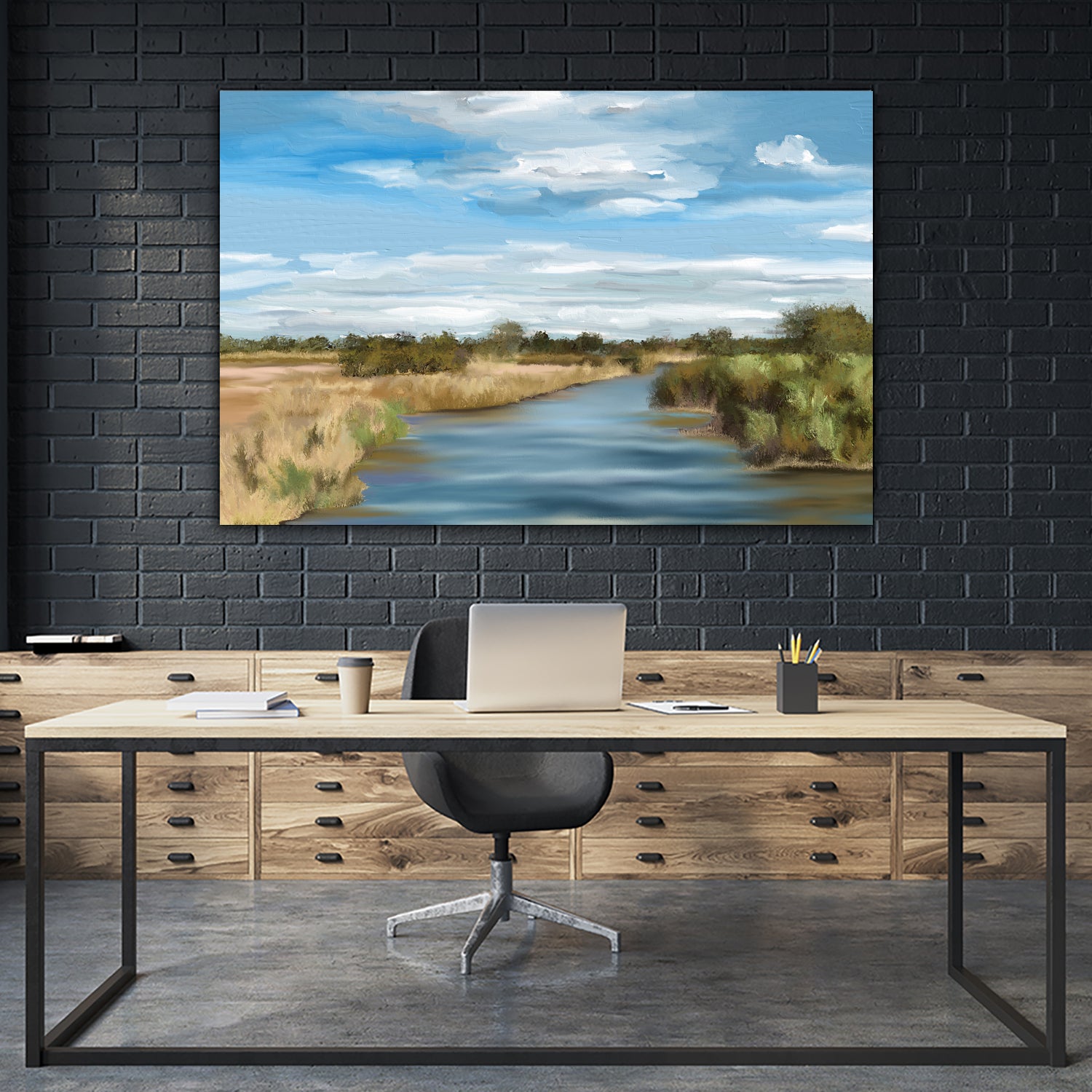 River of Reeds, Botswana by Jenna Alheit on GIANT ART - green landscape