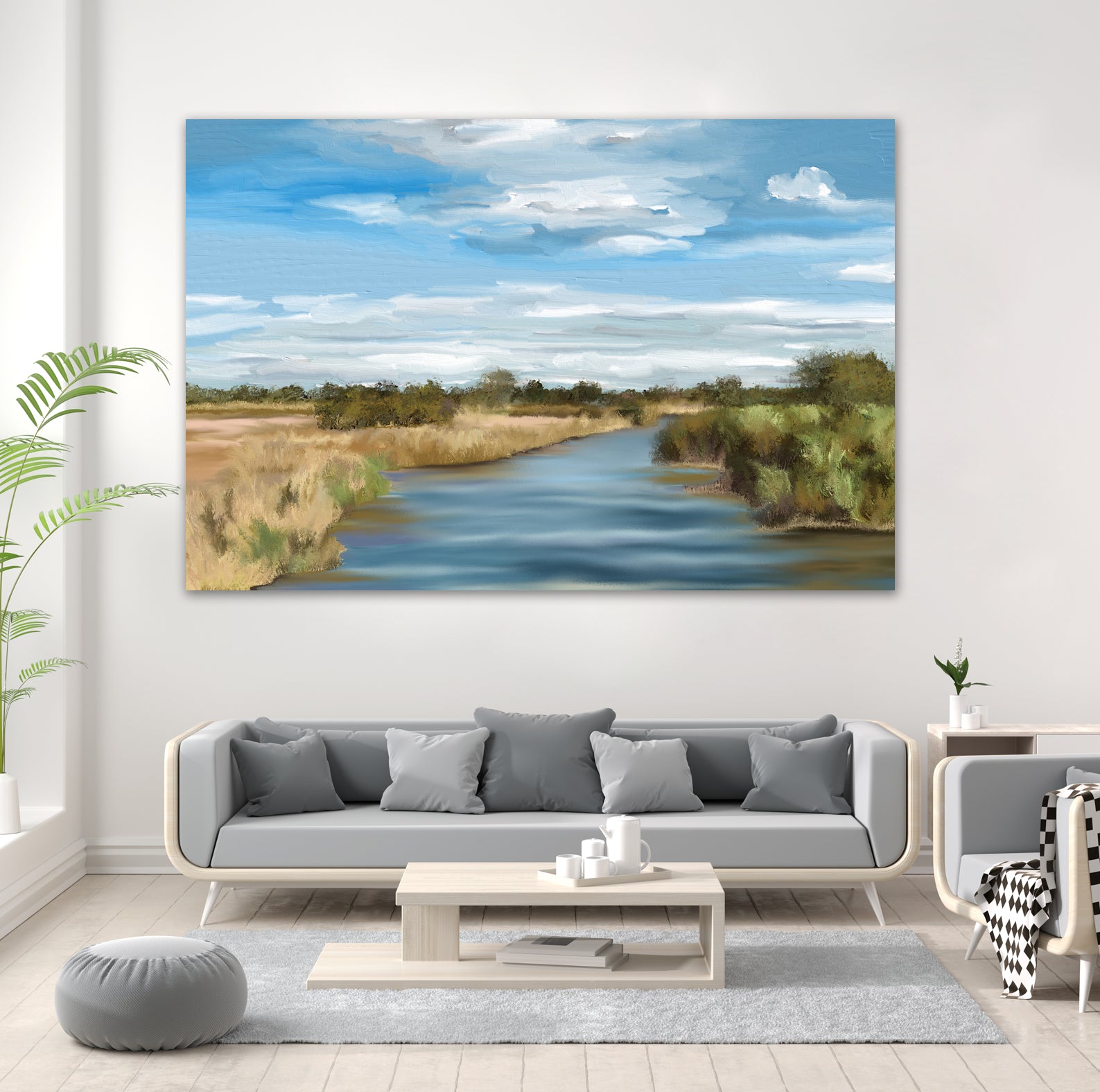 River of Reeds, Botswana by Jenna Alheit on GIANT ART - green landscape
