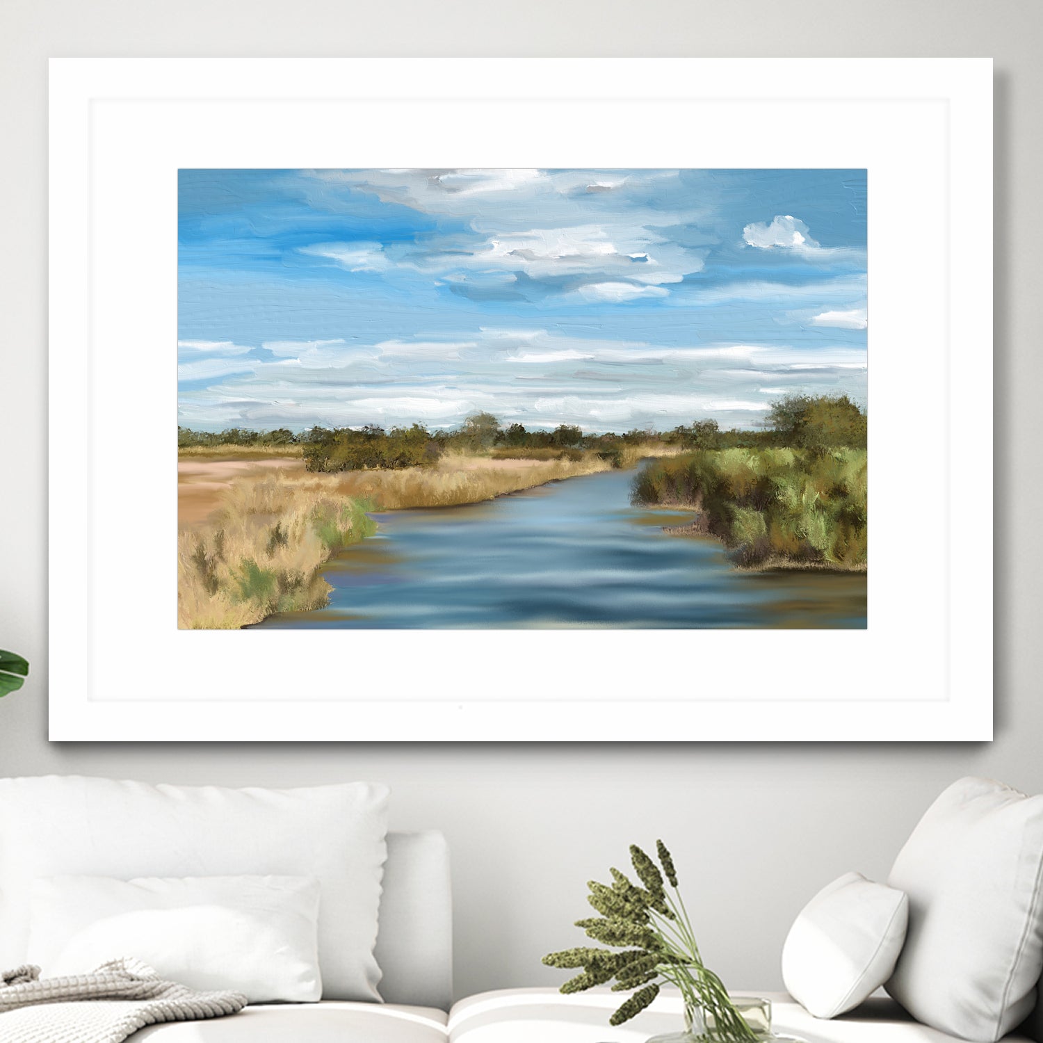 River of Reeds, Botswana by Jenna Alheit on GIANT ART - green landscape