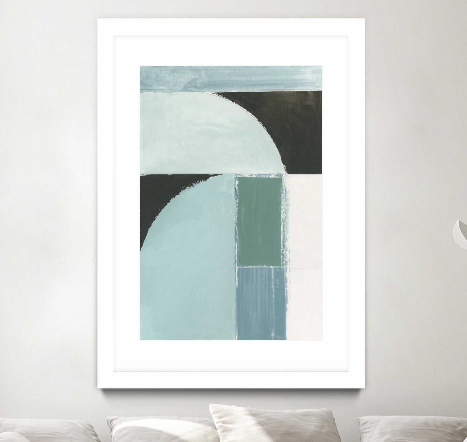 Abstract Blue Shapes No1 Print by cartissi on GIANT ART - abstract painting