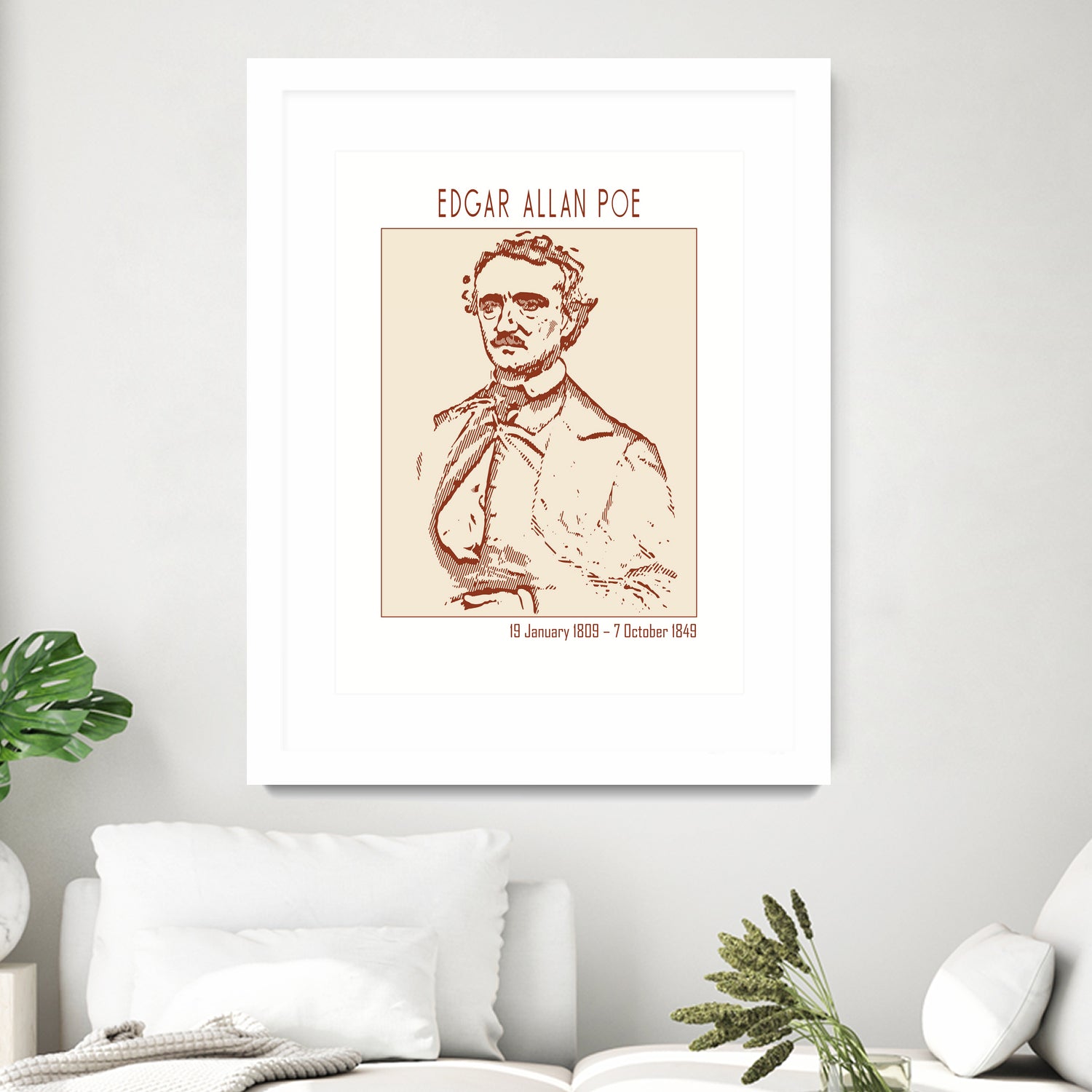 Vintage Poe Portrait by Doa Project on GIANT ART - 3000 illustration