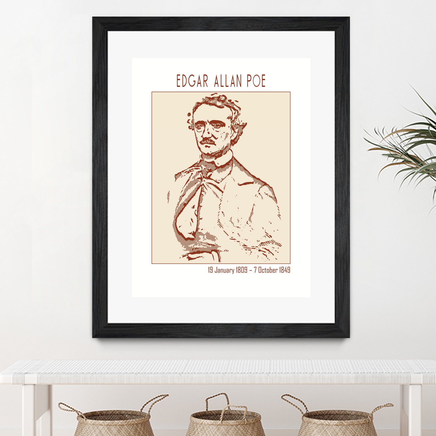 Vintage Poe Portrait by Doa Project on GIANT ART - 3000 illustration