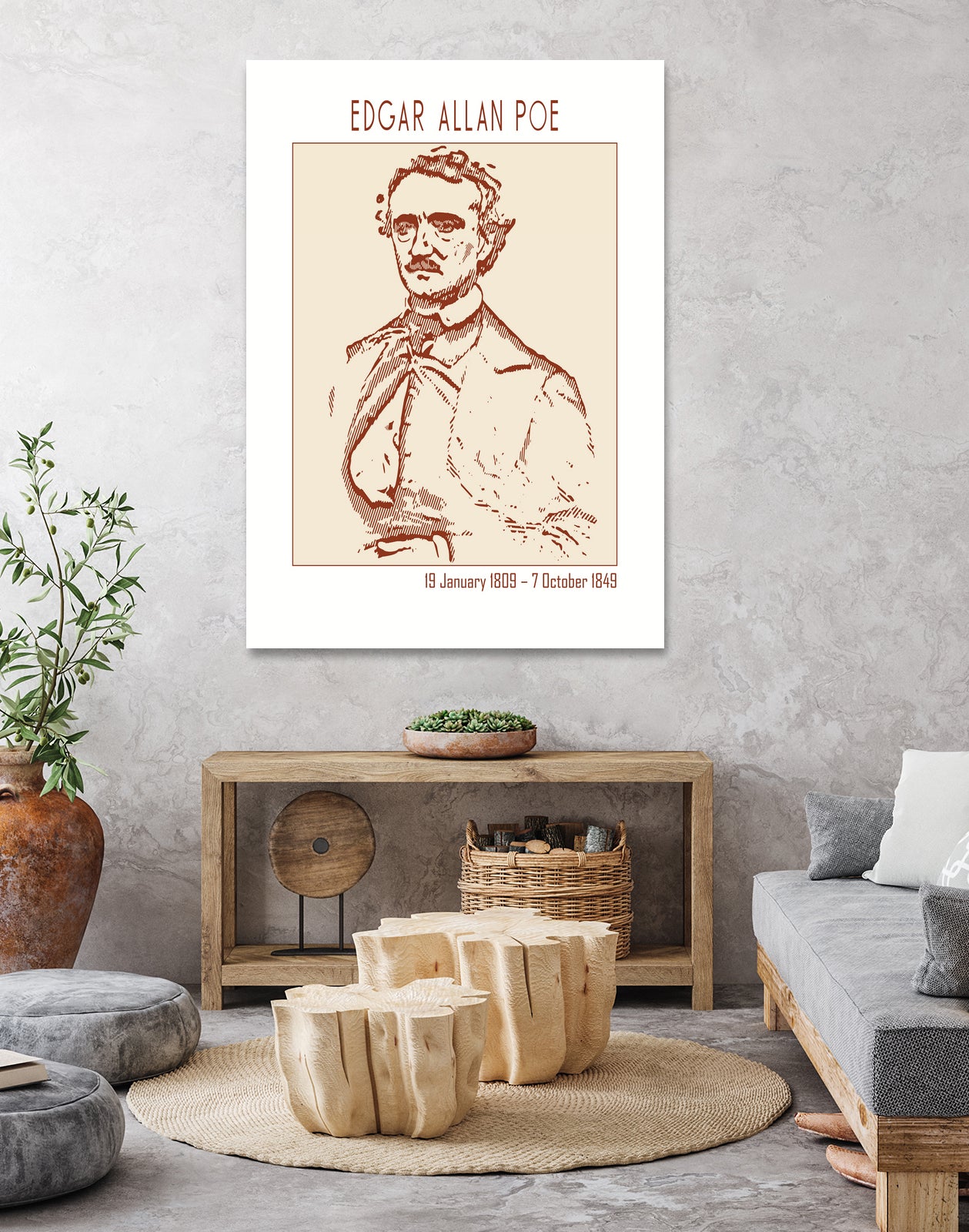 Vintage Poe Portrait by Doa Project on GIANT ART - 3000 illustration